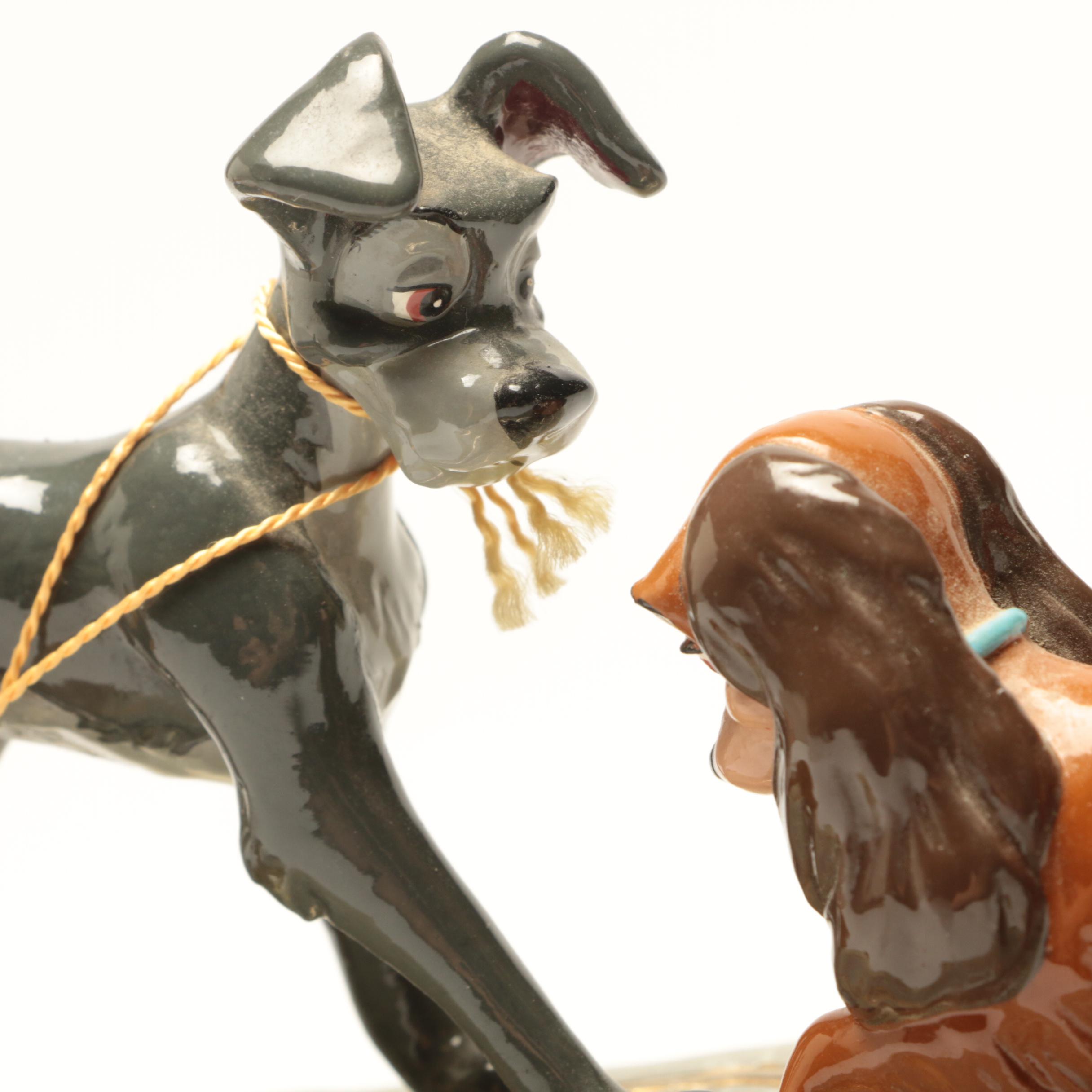 Disney Lady & the Tramp Statue Signed by Artist Ron Lee