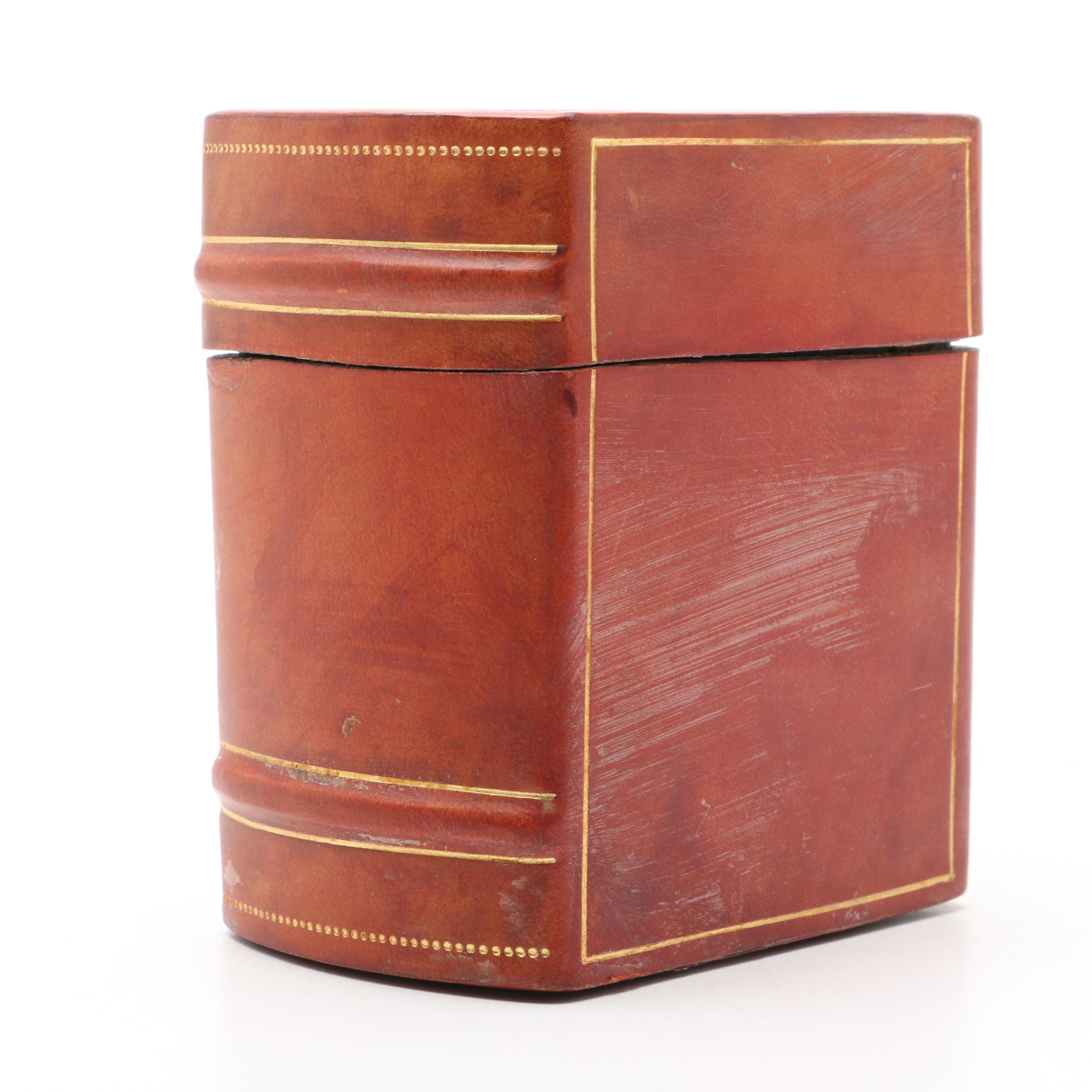 Vintage  Leather Playing Card Boxes