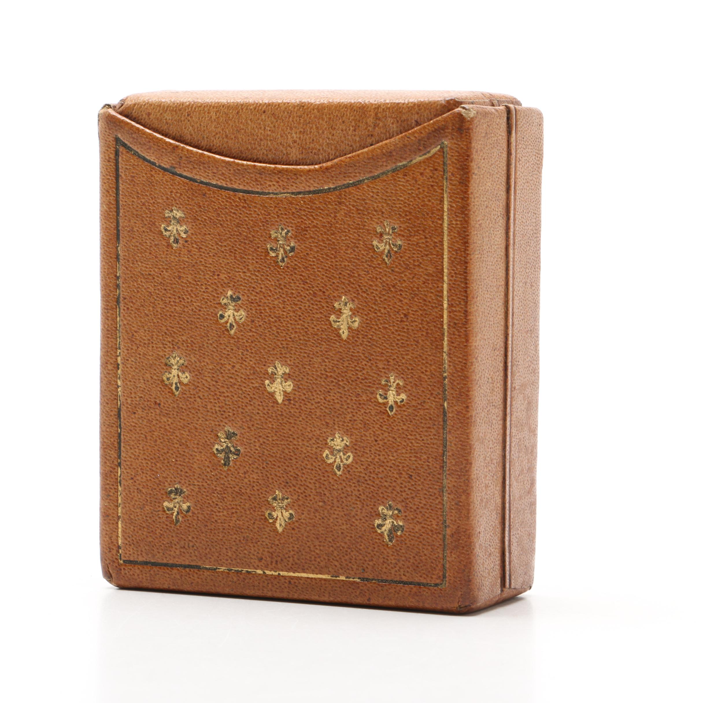 Vintage  Leather Playing Card Boxes