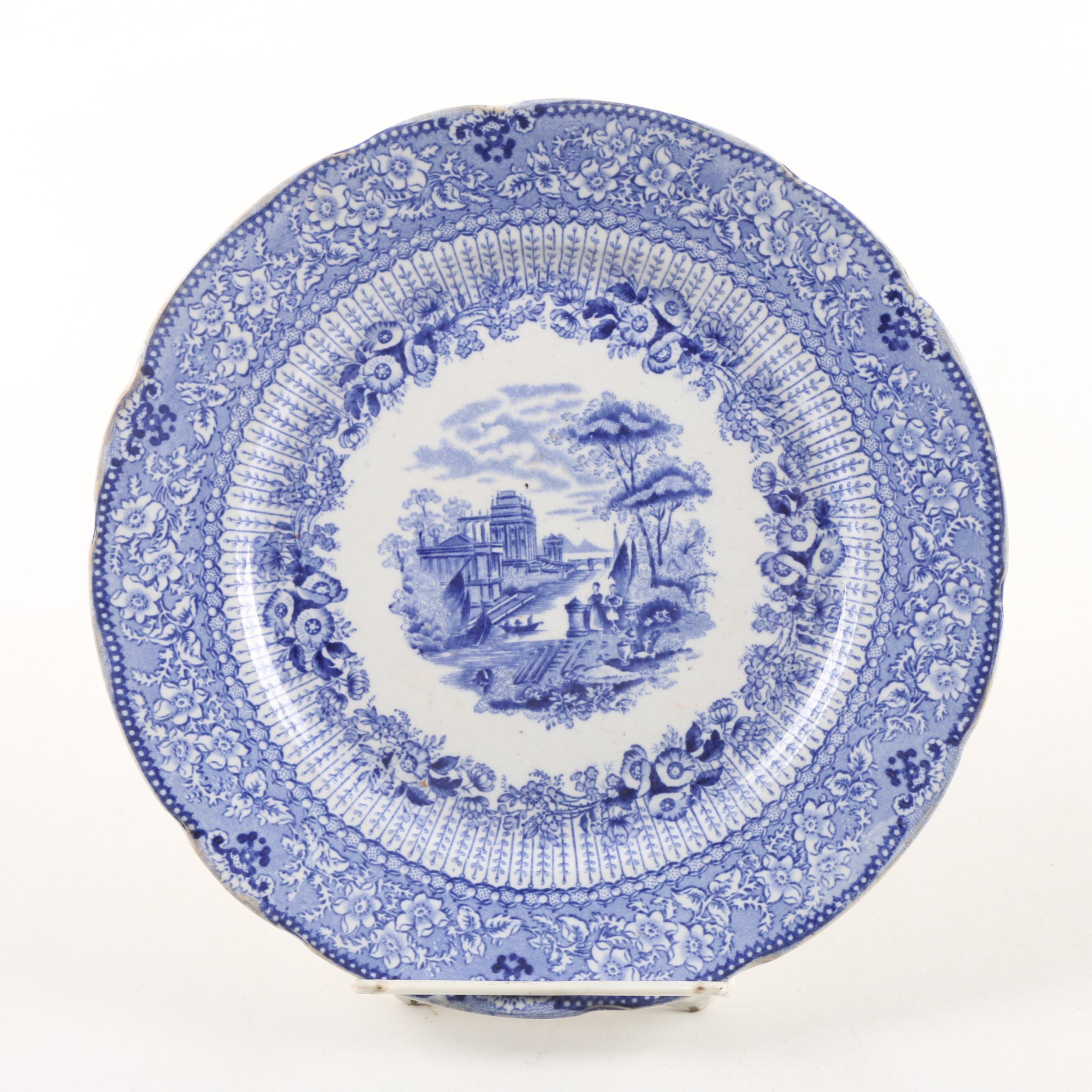 Antique Ridgways "Grecian" Transfer Printed Earthenware Plate