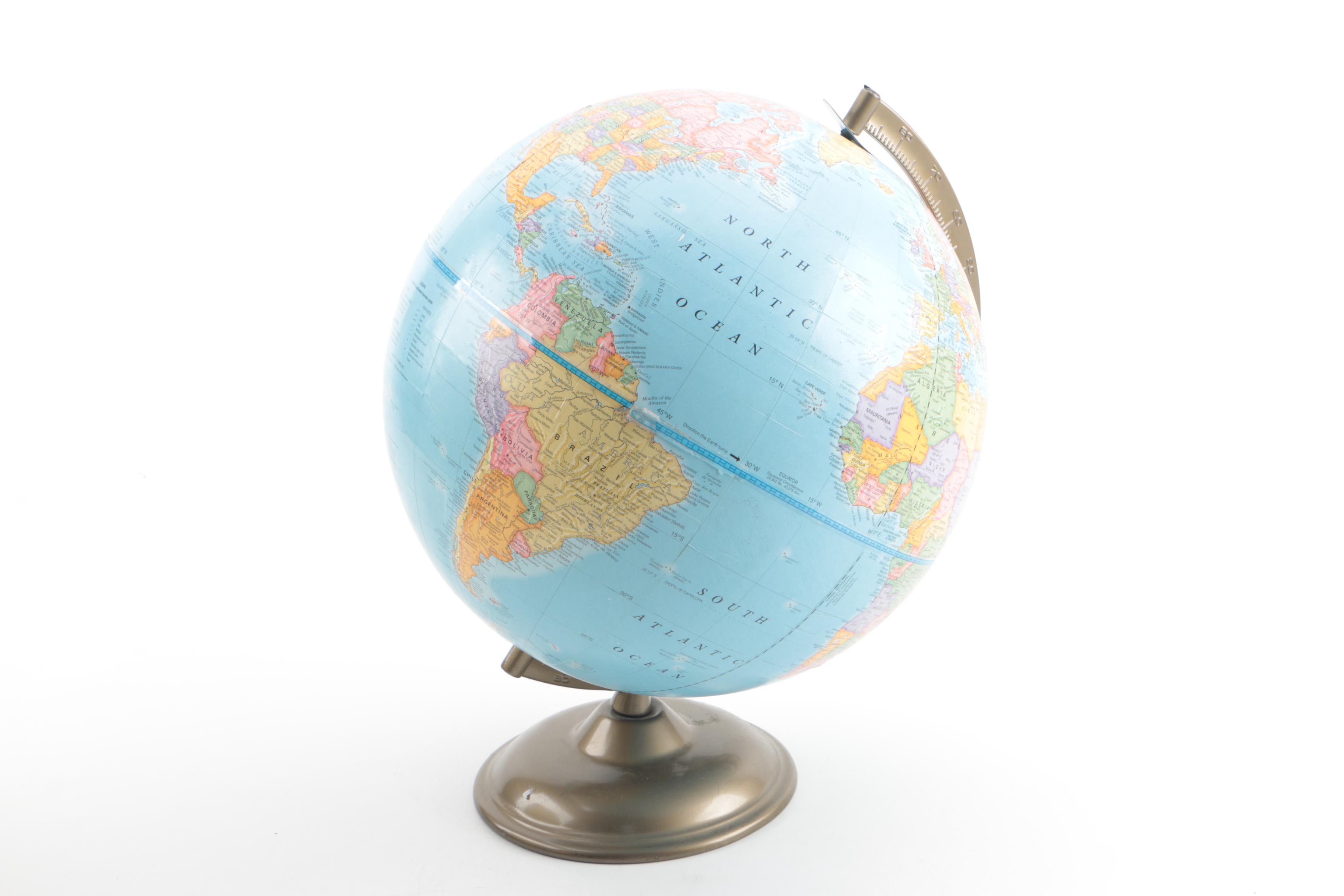 Vintage Desktop Globes by Reploge and the George F. Cram Company