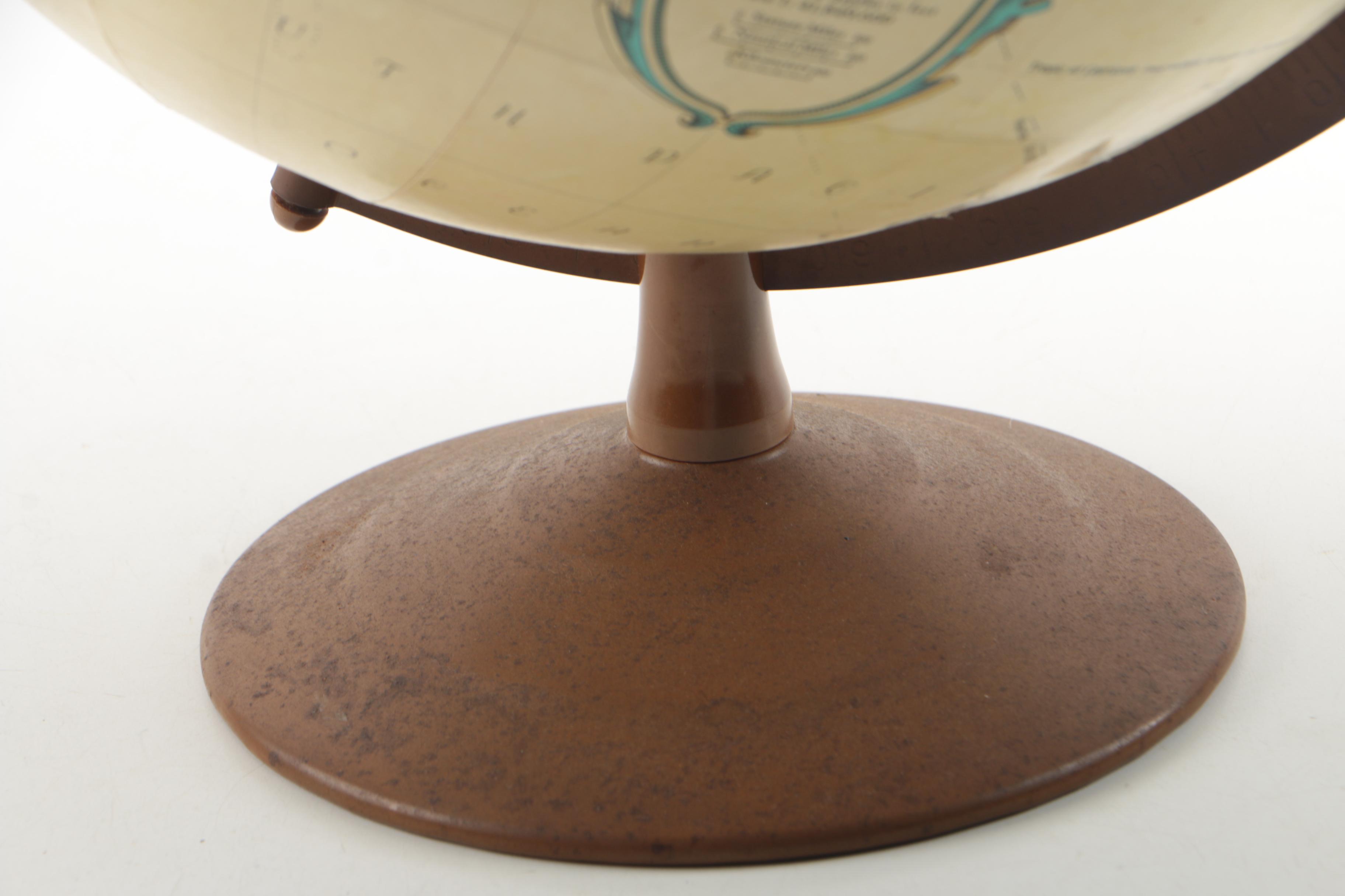 Vintage Desktop Globes by Reploge and the George F. Cram Company