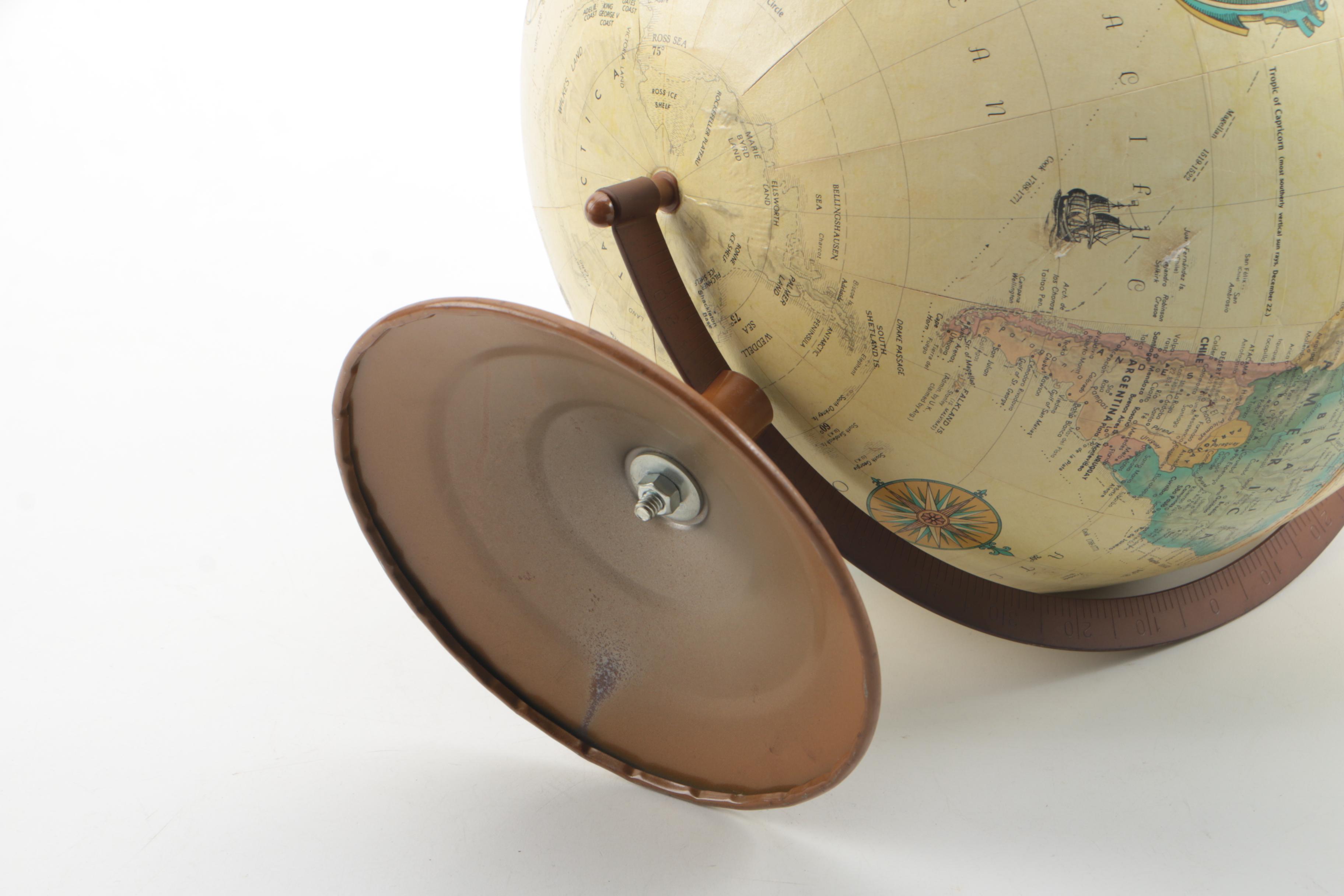 Vintage Desktop Globes by Reploge and the George F. Cram Company