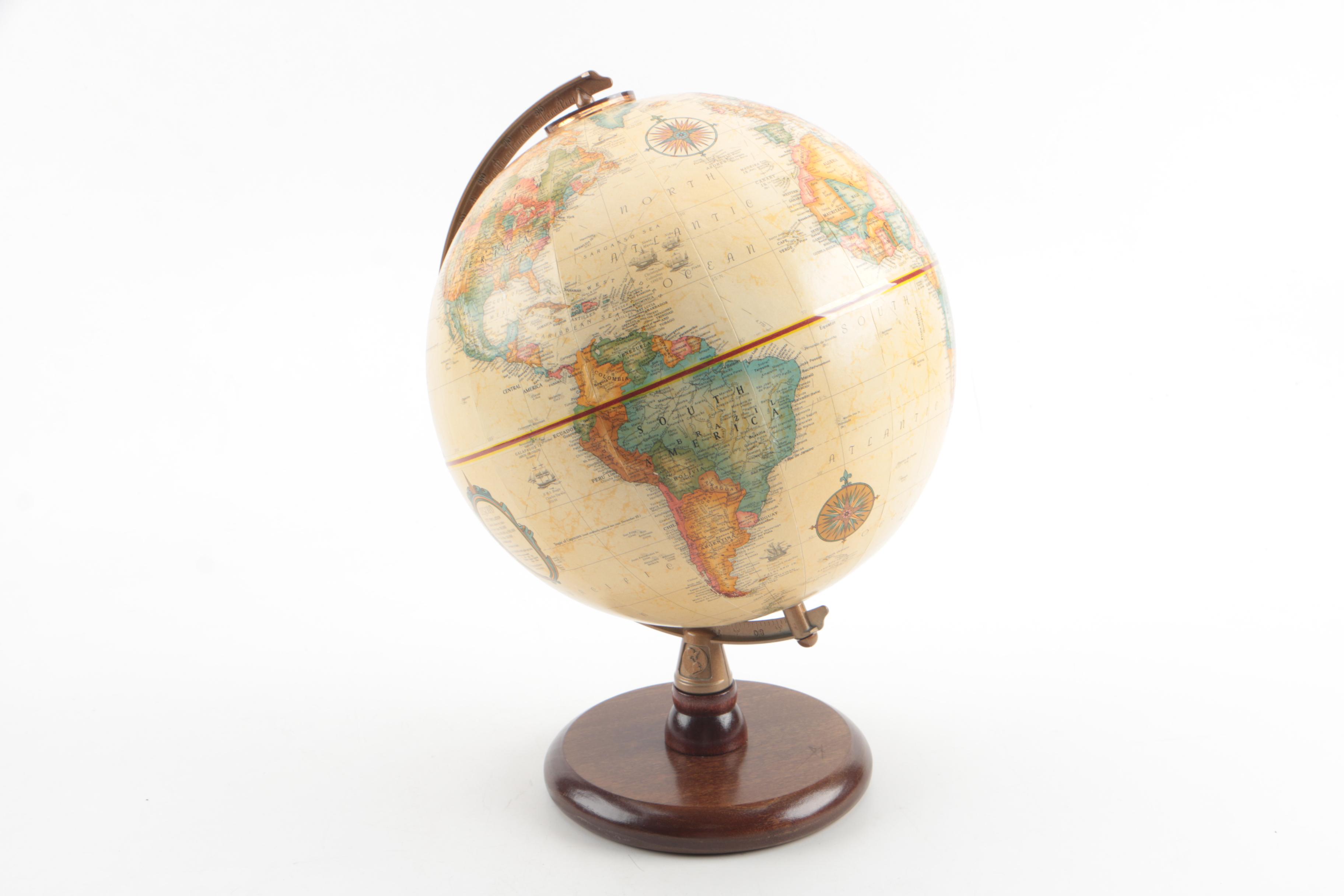 Vintage Desktop Globes by Reploge and the George F. Cram Company