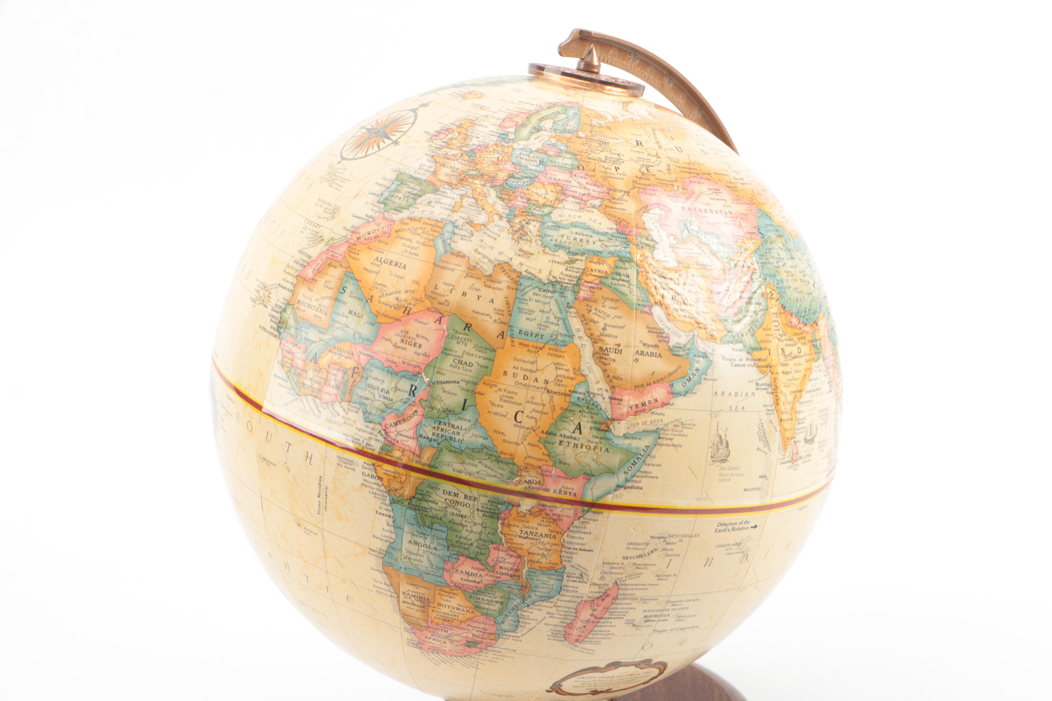 Vintage Desktop Globes by Reploge and the George F. Cram Company