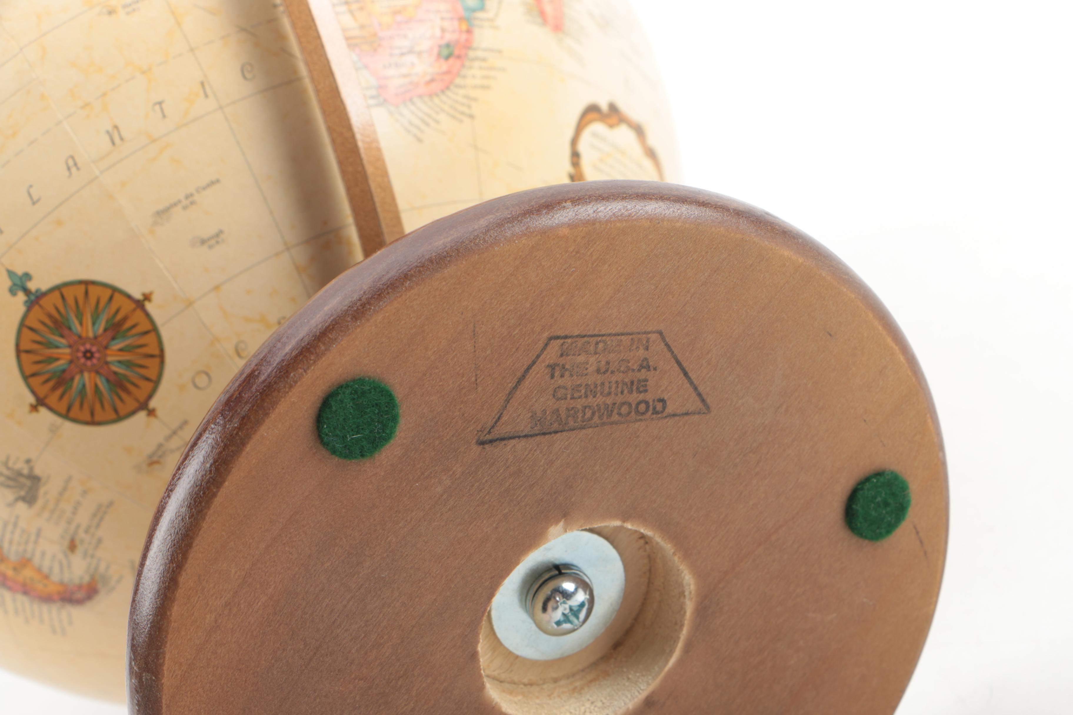 Vintage Desktop Globes by Reploge and the George F. Cram Company