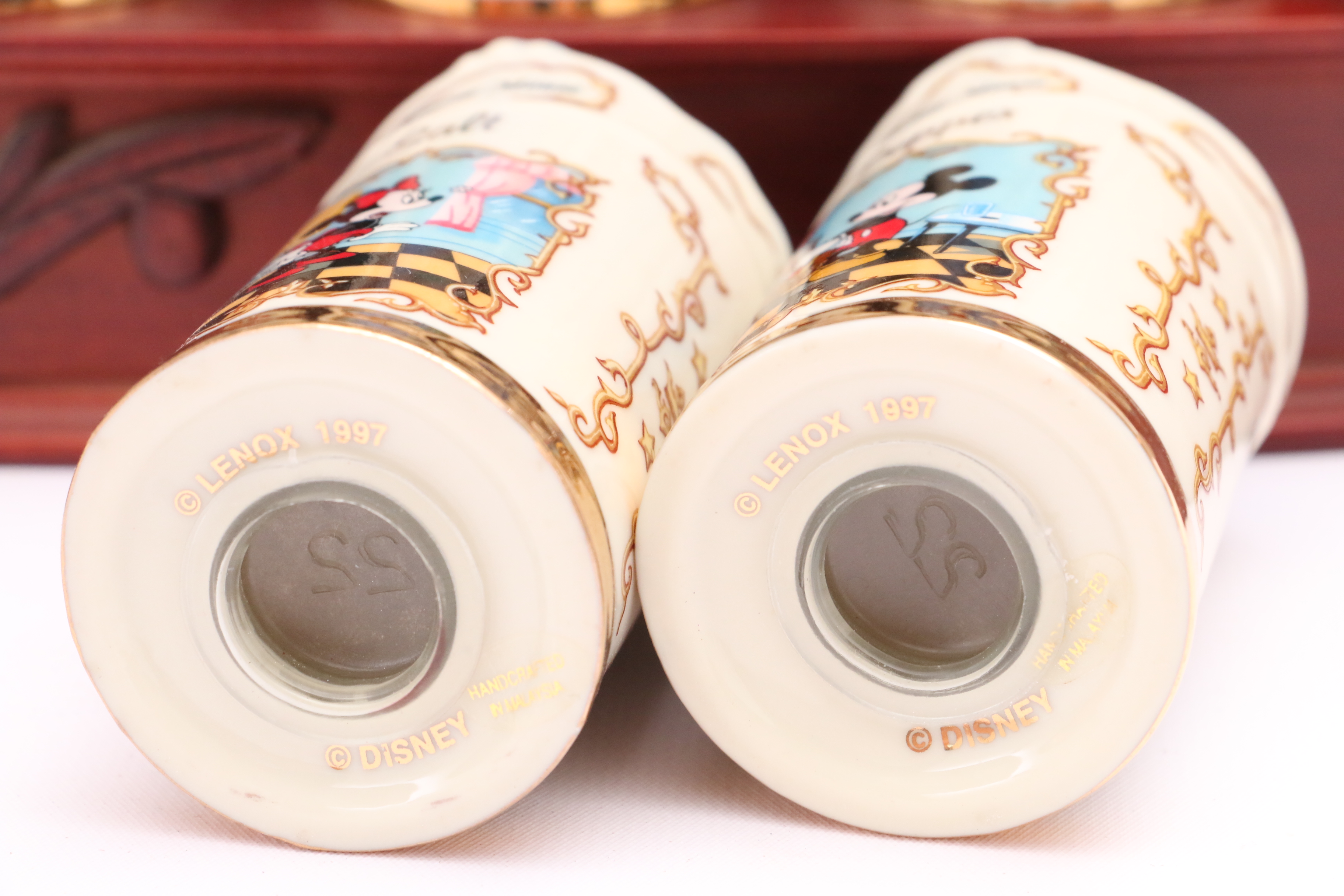 Lenox Walt Disney Spice Jar Collection with Wooden Rack