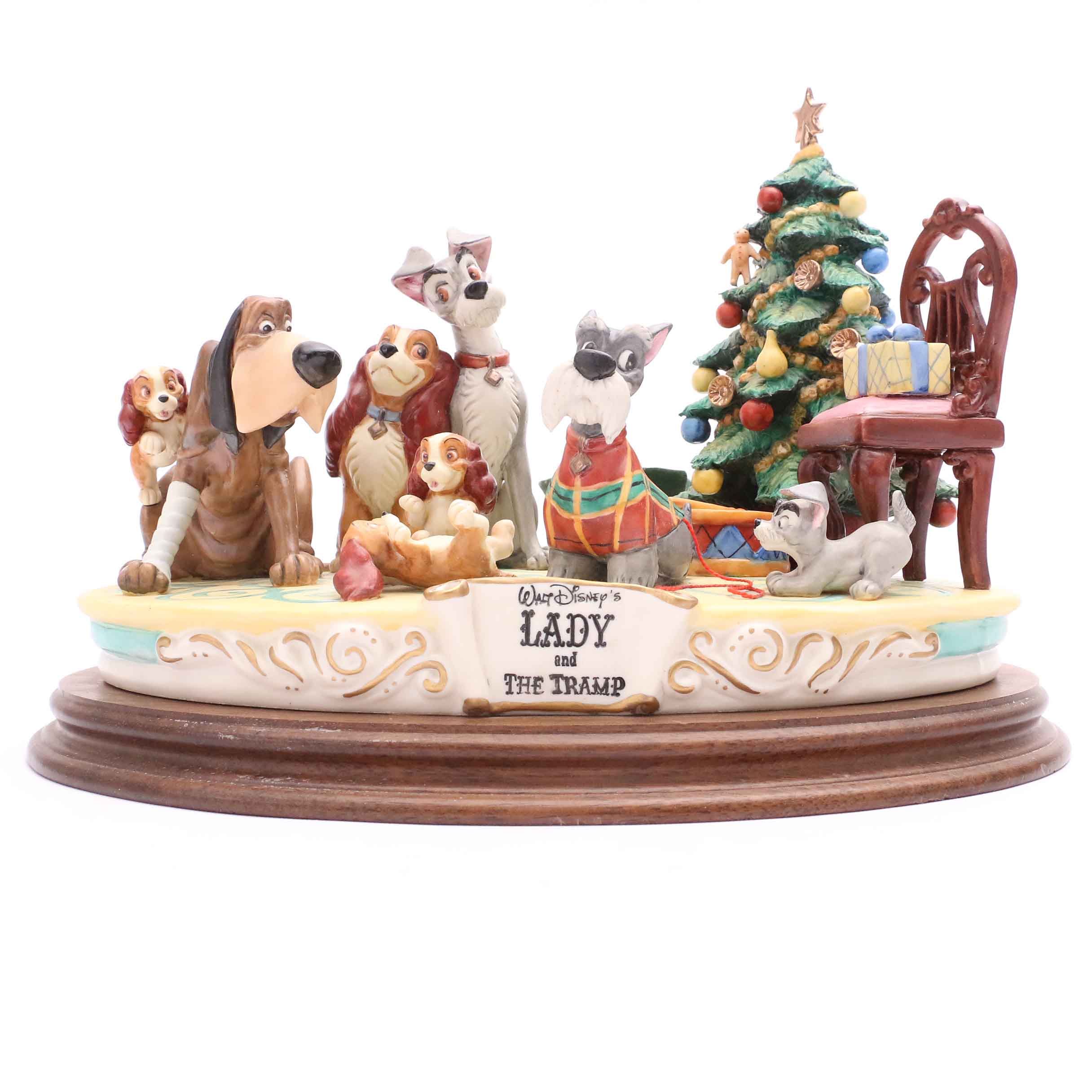 Lady & the Tramp Capodimonte Laurenz Disney Sculpture