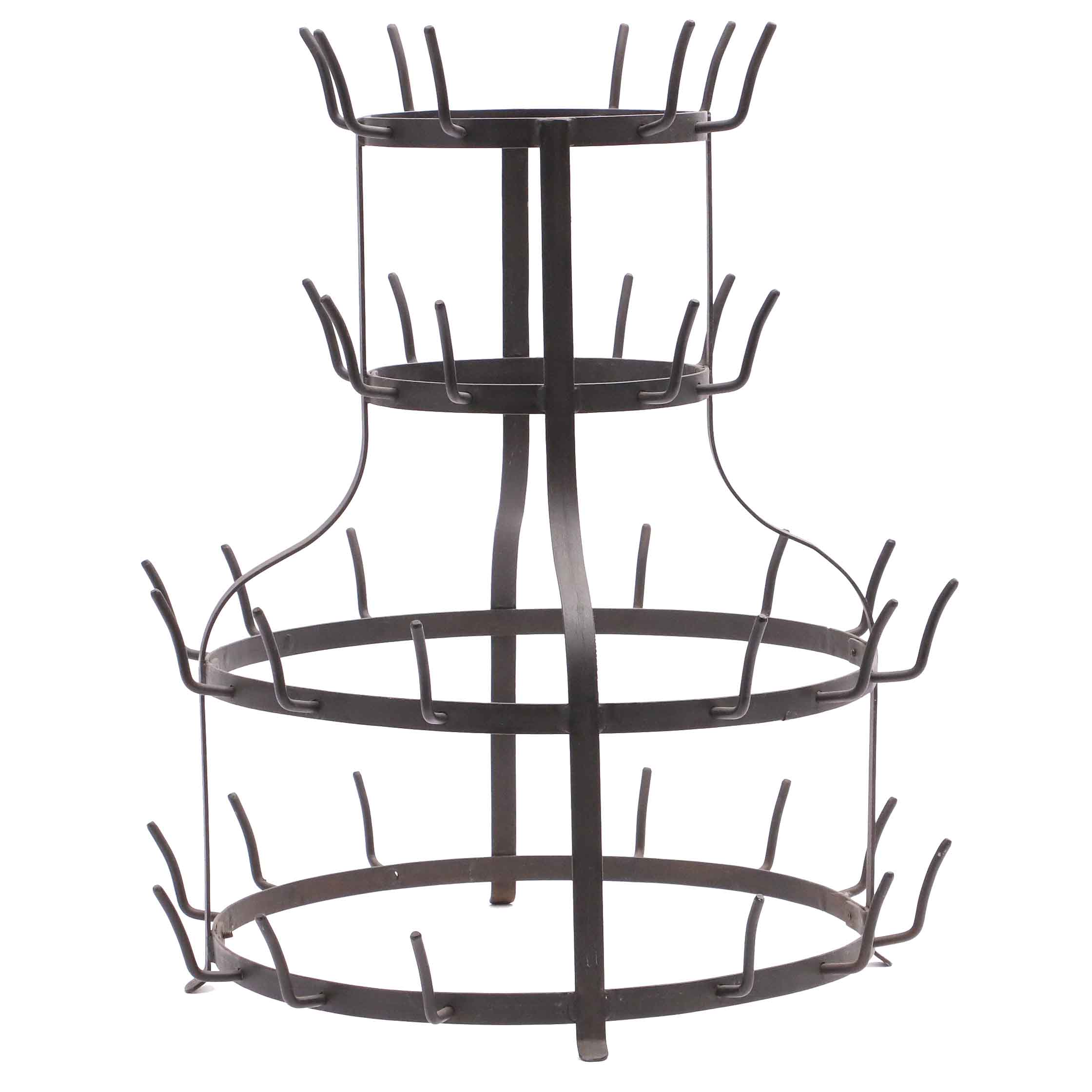 Black Wrought Iron Bottle Rack