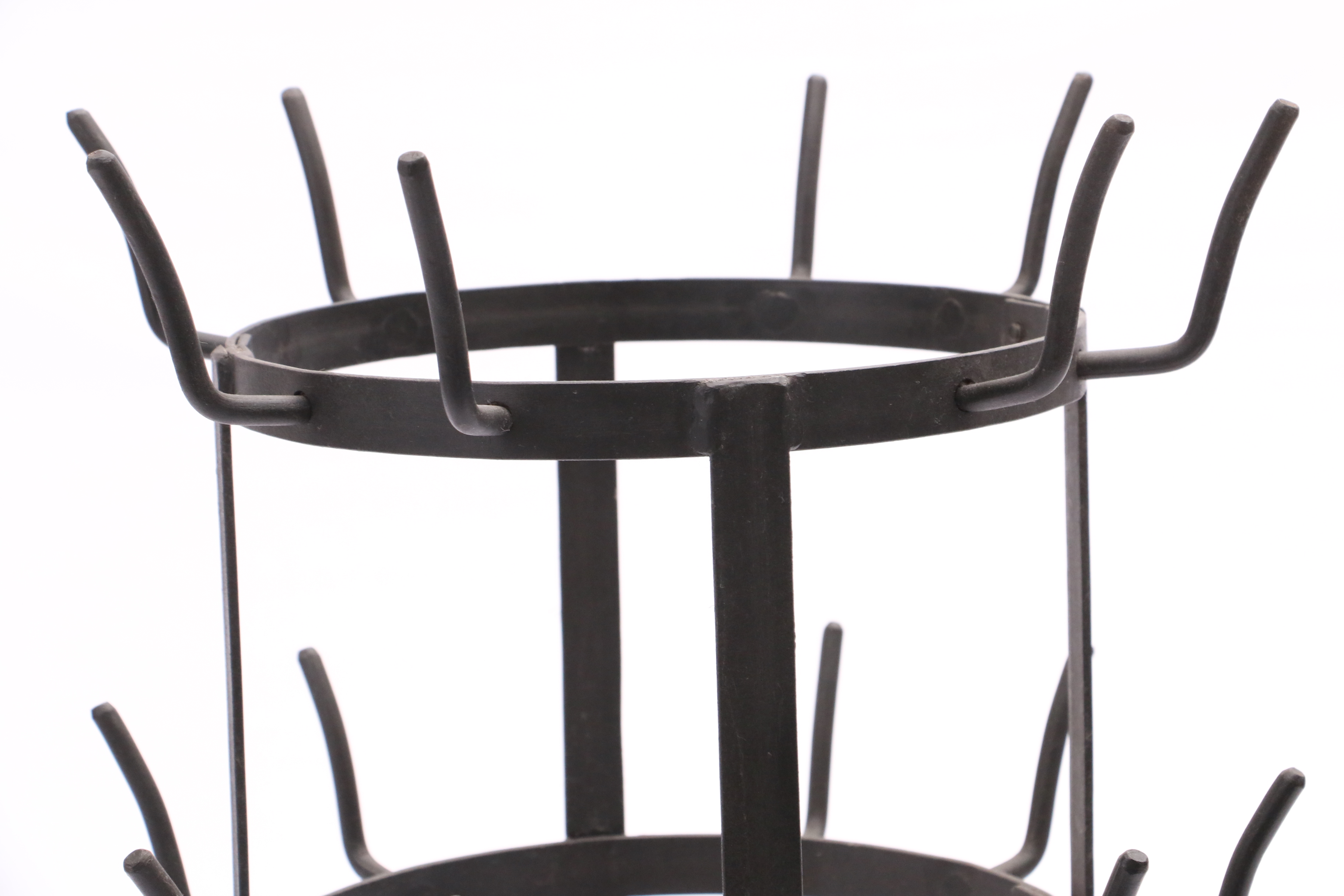 Black Wrought Iron Bottle Rack