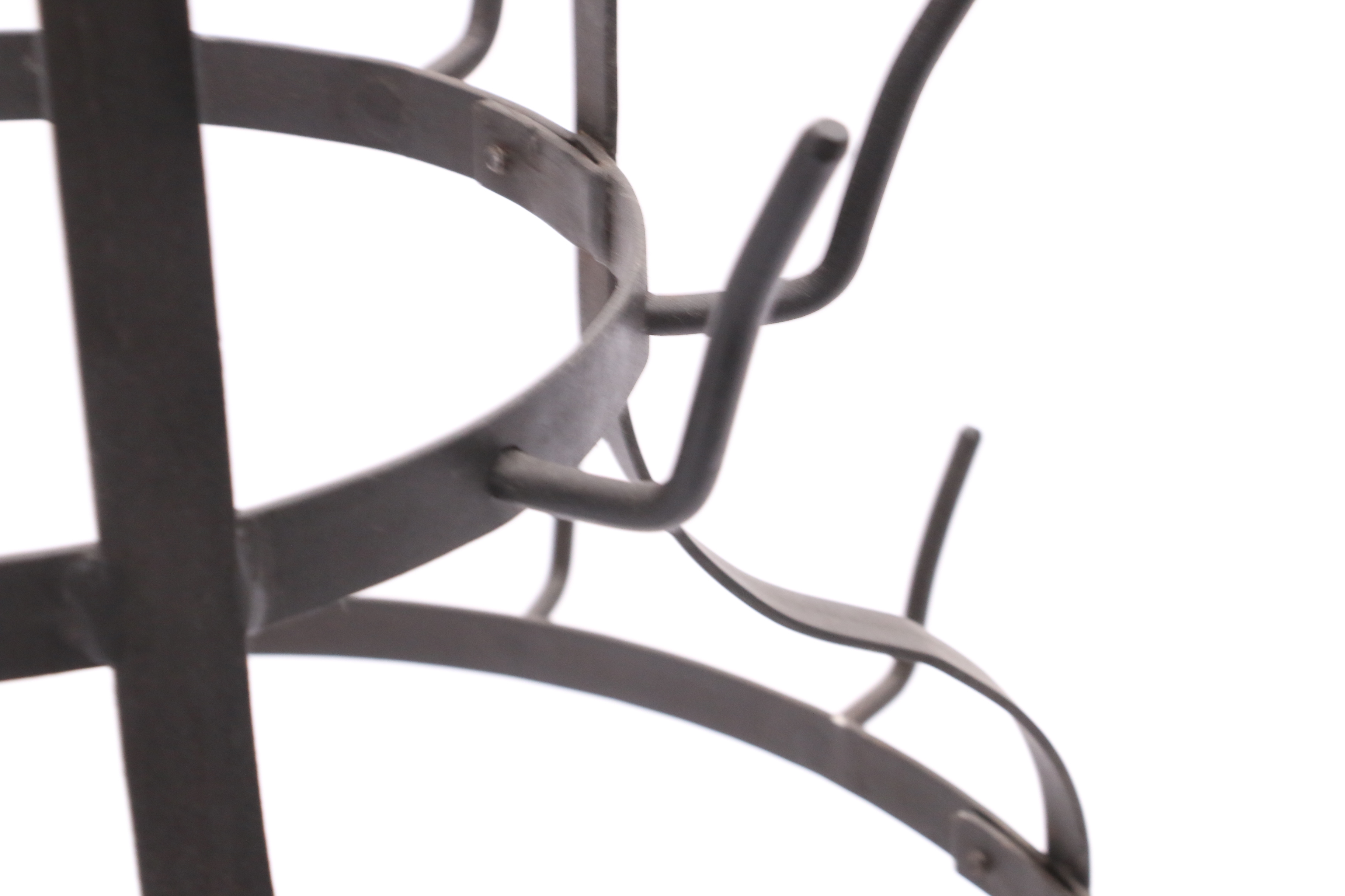 Black Wrought Iron Bottle Rack