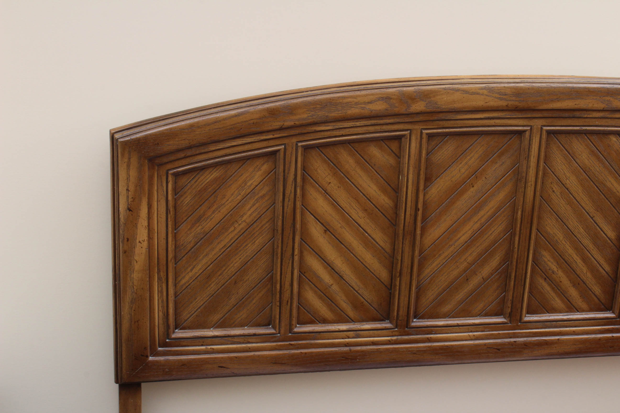 Vintage Oak Full Size Headboard
