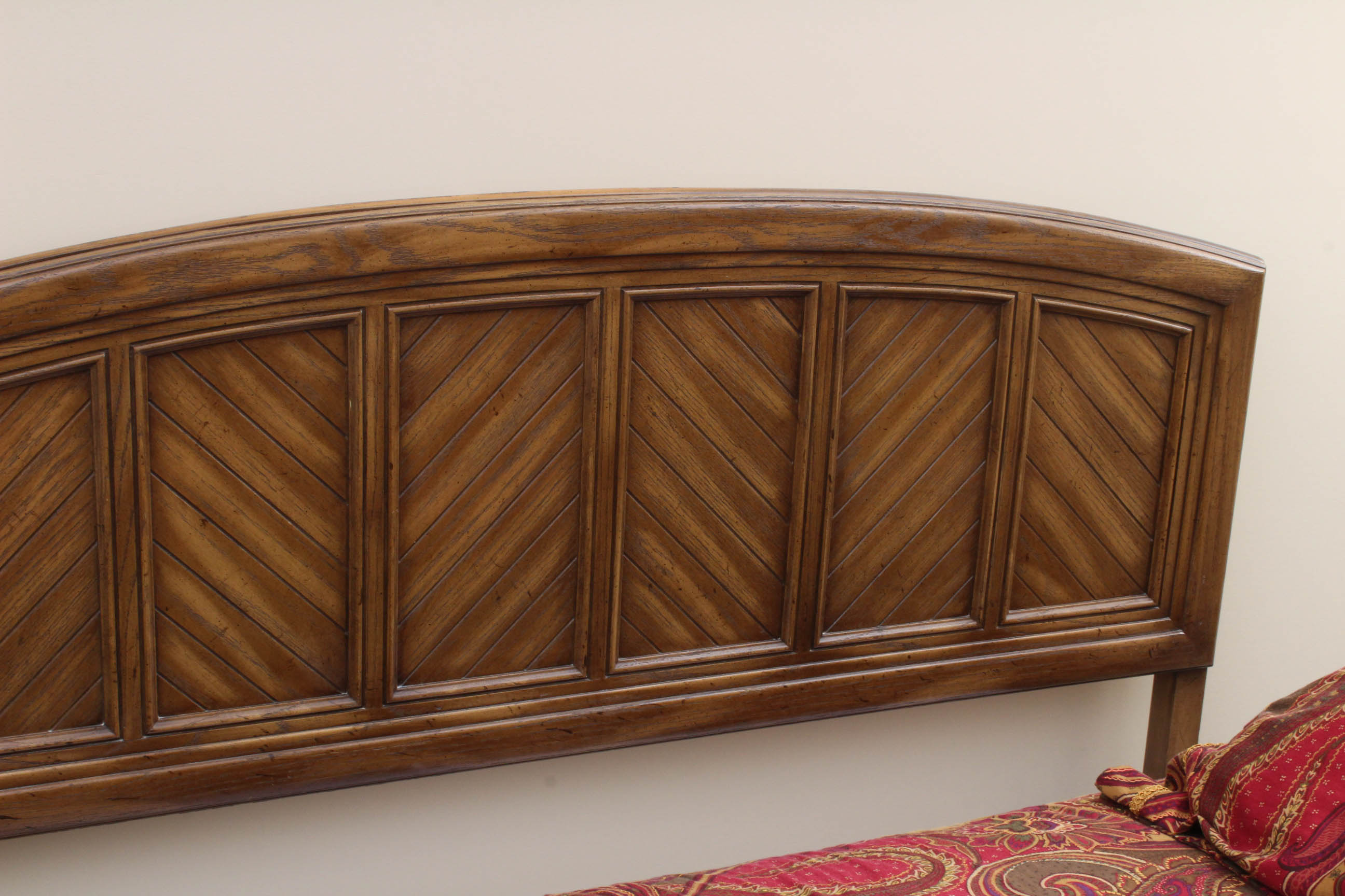 Vintage Oak Full Size Headboard