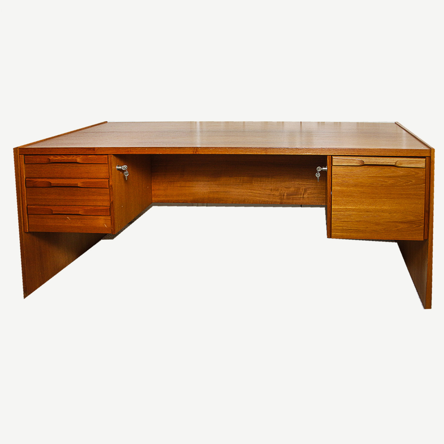 Danish Modern Teak Desk by Denka