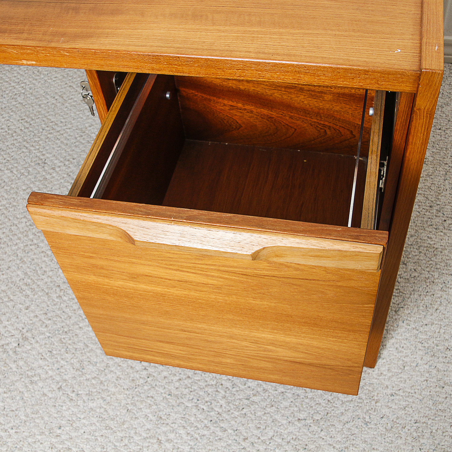 Danish Modern Teak Desk by Denka