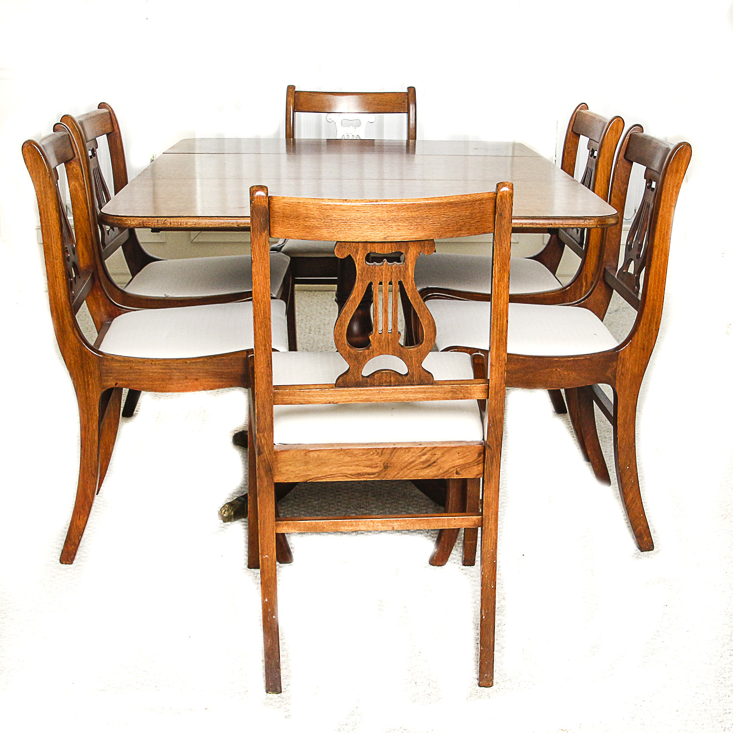 Federal Style Dining Table with Six Chairs