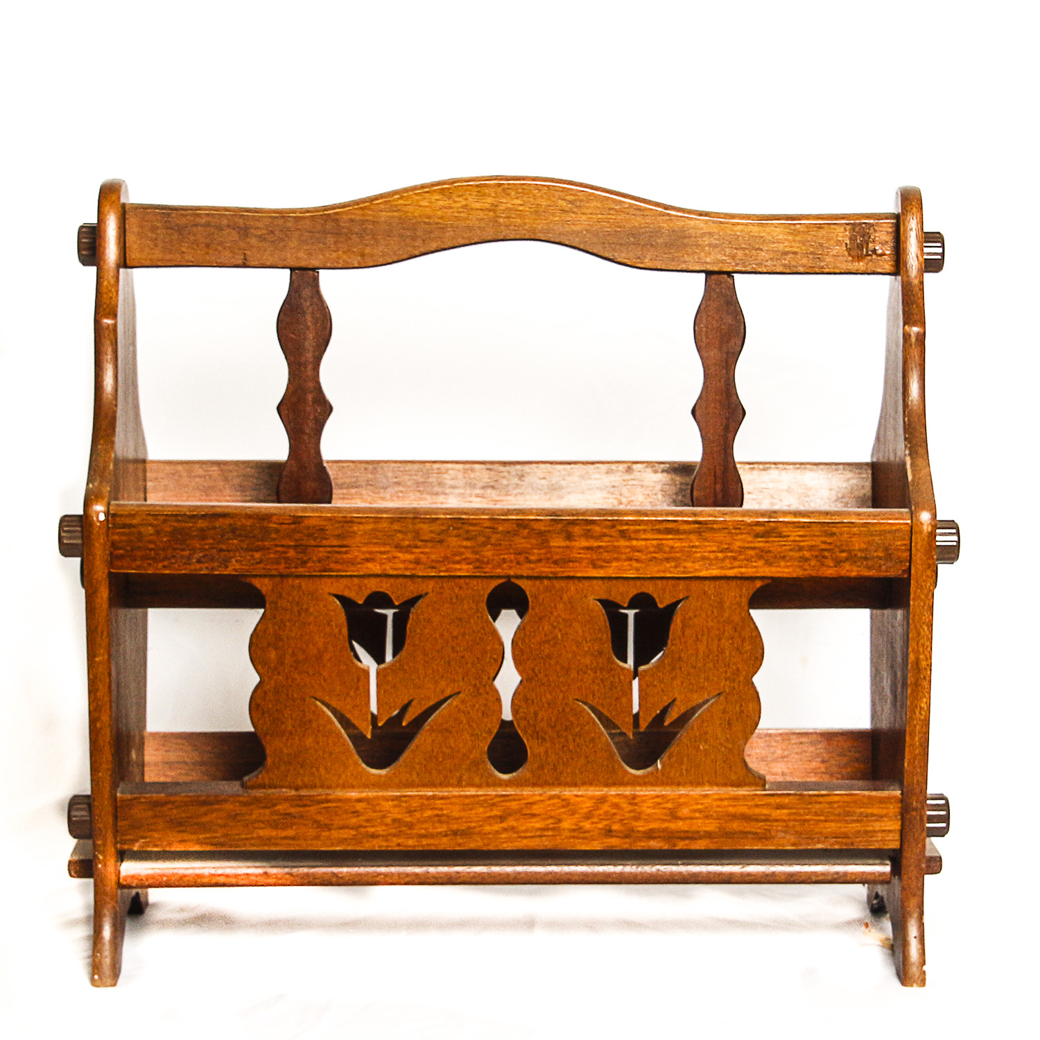 Vintage Wooden Magazine Rack