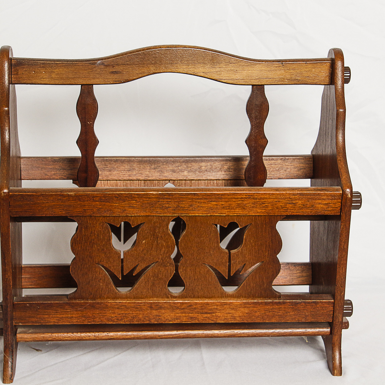 Vintage Wooden Magazine Rack