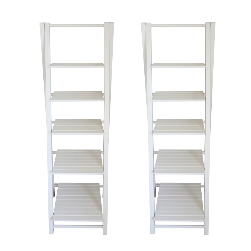 Cape Cod Style Folding Ladder Shelves