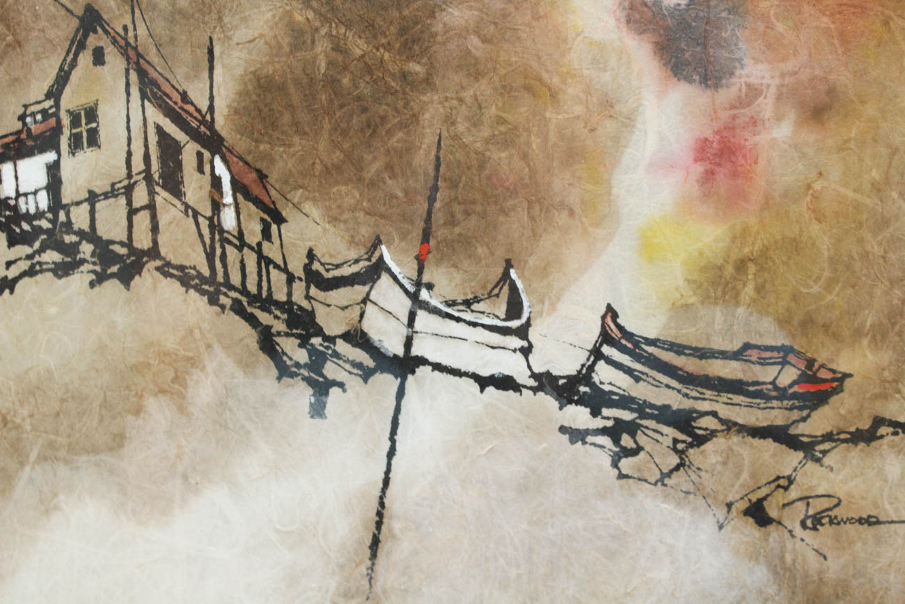 Original Watercolor on Rice Paper by Rockwood