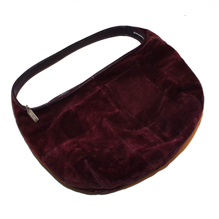 Coach Ergo Hobo Plum Suede Shoulder Bag