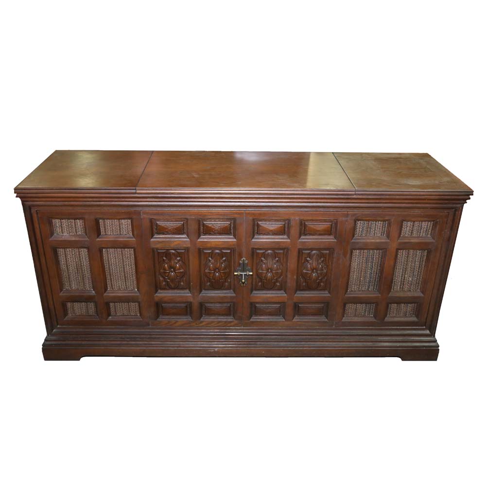 Vintage William Tell Woodcrafters for General Electric Record Cabinet