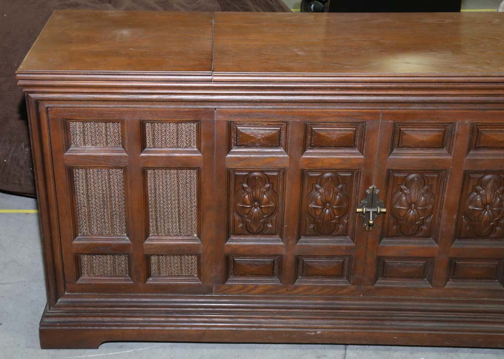 Vintage William Tell Woodcrafters for General Electric Record Cabinet