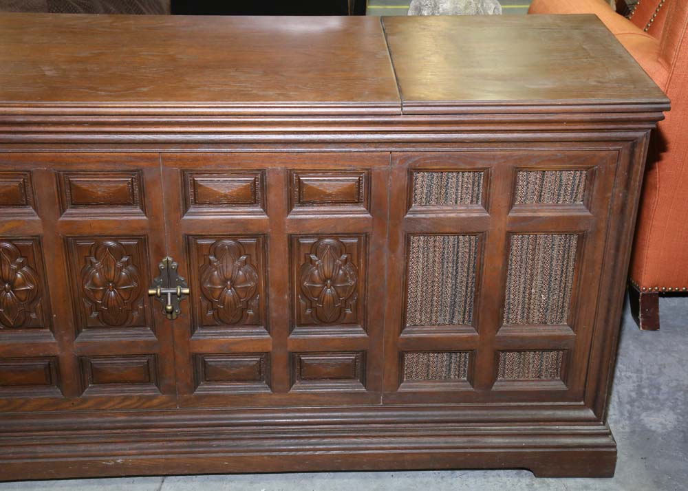 Vintage William Tell Woodcrafters for General Electric Record Cabinet