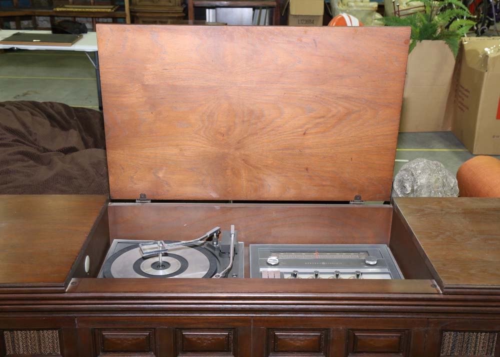 Vintage William Tell Woodcrafters for General Electric Record Cabinet