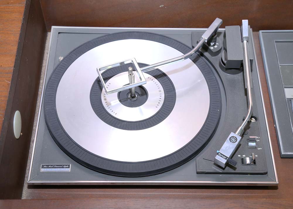 Vintage William Tell Woodcrafters for General Electric Record Cabinet