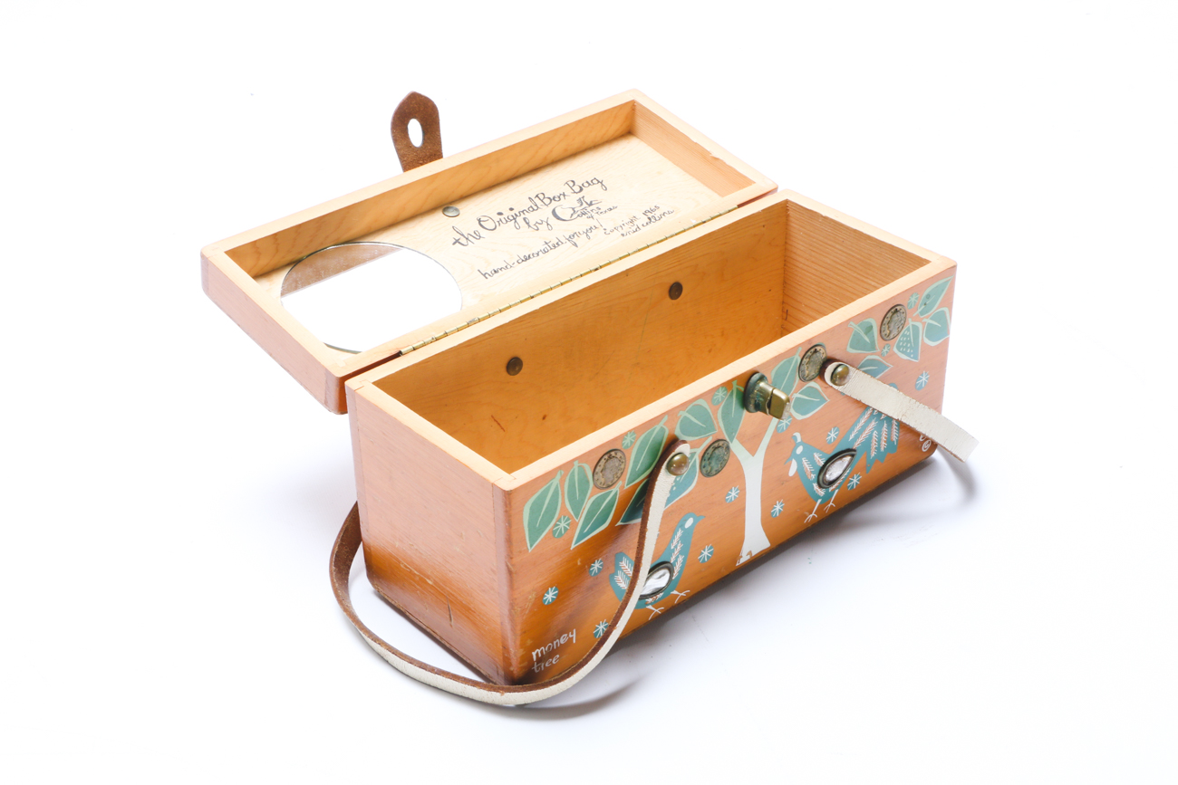 Vintage Enid Collins of Texas “Money Tree” Original Box Purse with Pet Carrier