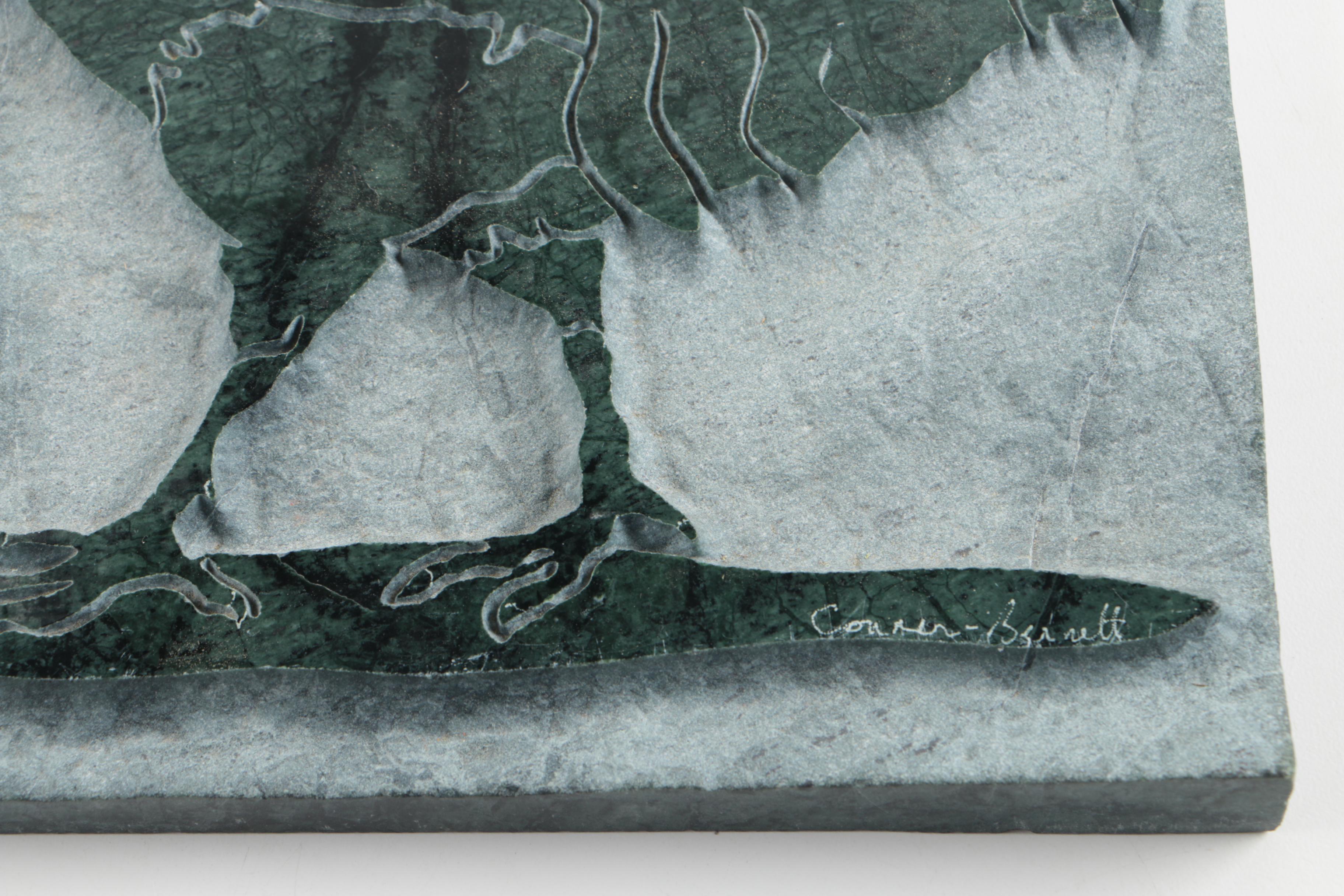 Susan Conner Bernett Carved Soapstone Plaque