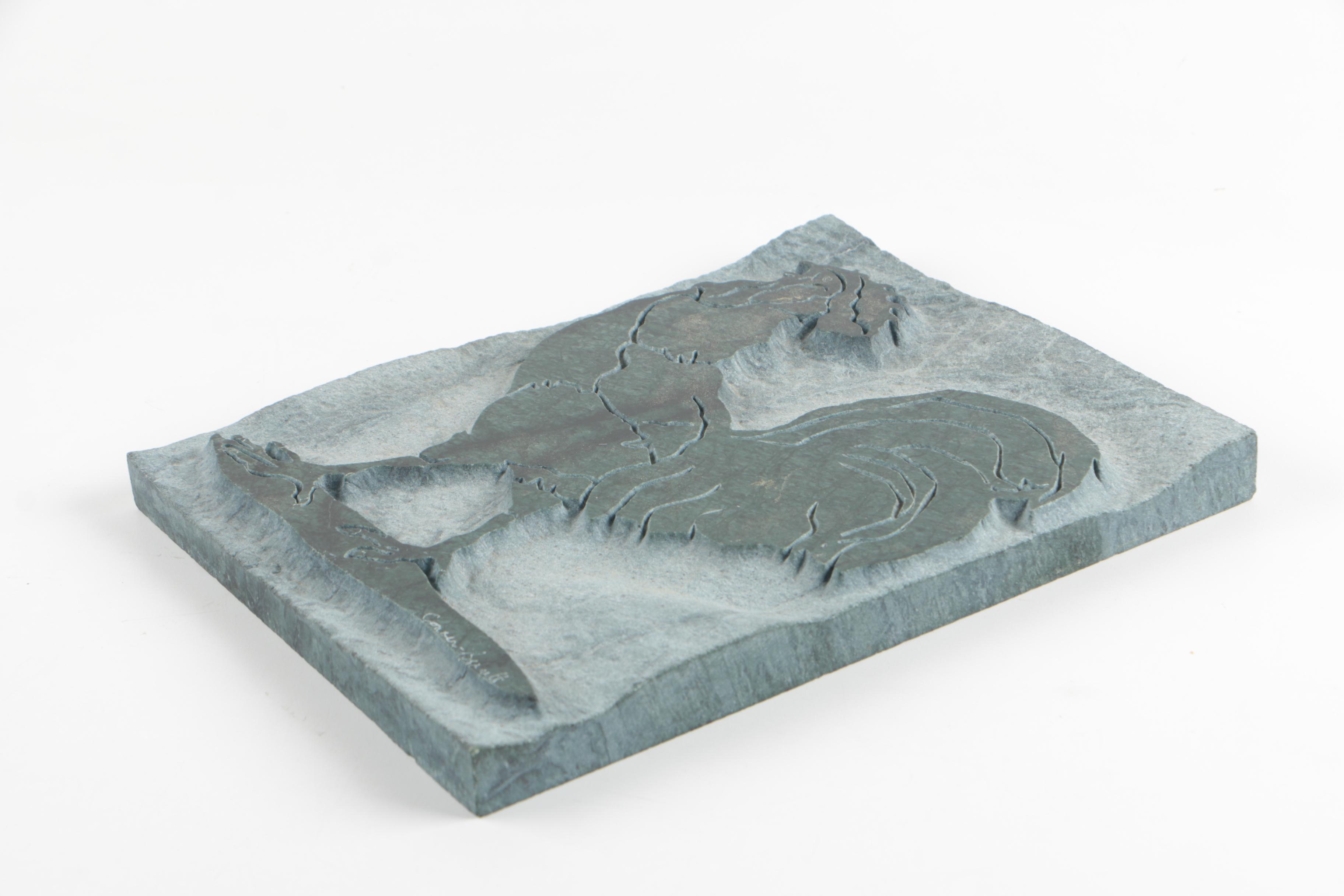 Susan Conner Bernett Carved Soapstone Plaque