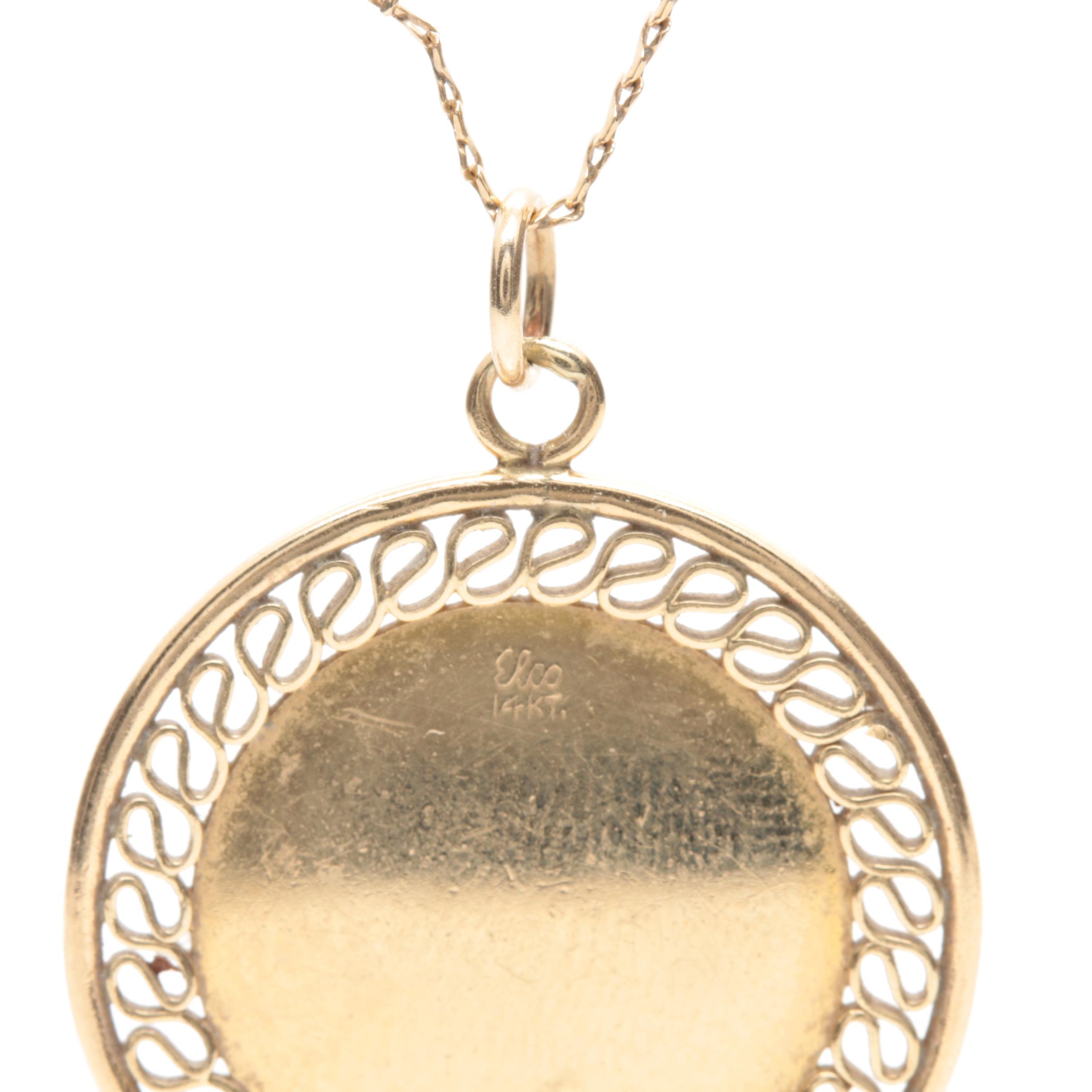 14K Yellow Gold Monogrammed Necklace