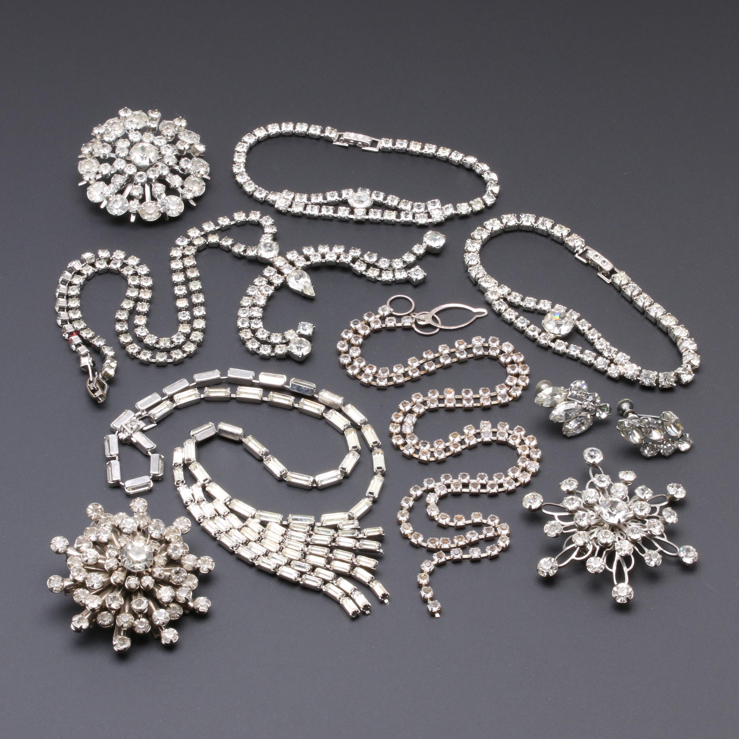 Vintage Foilback Costume Jewelry