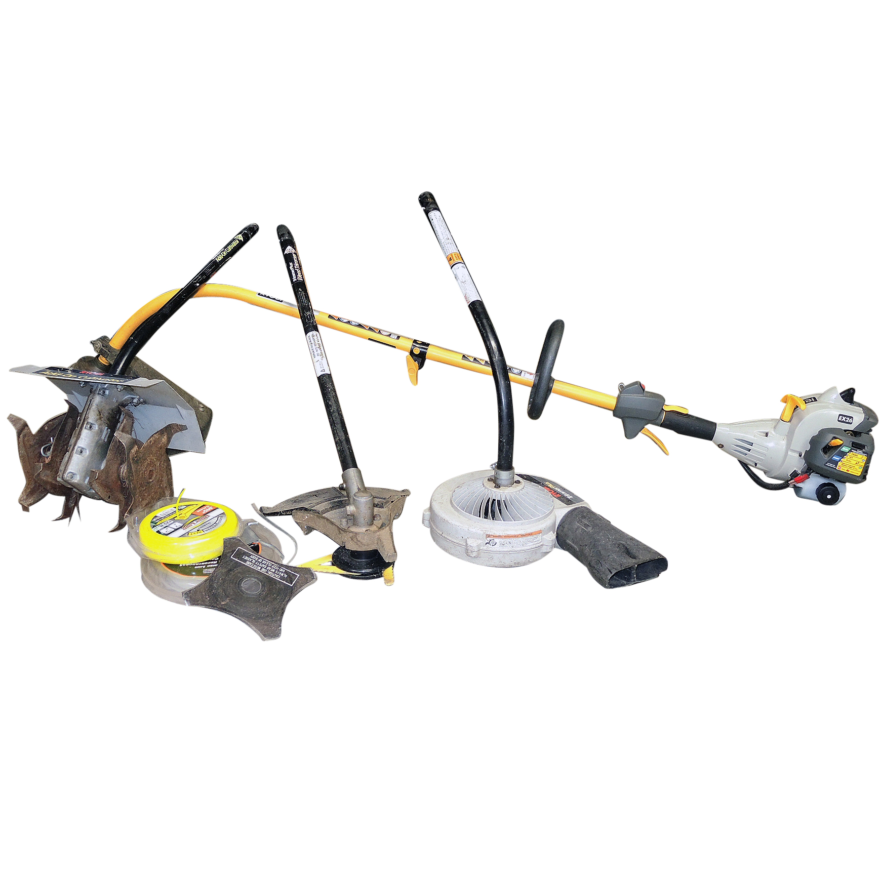 Ryobi EX26 Trimmer with Tiller and Blower Attachments