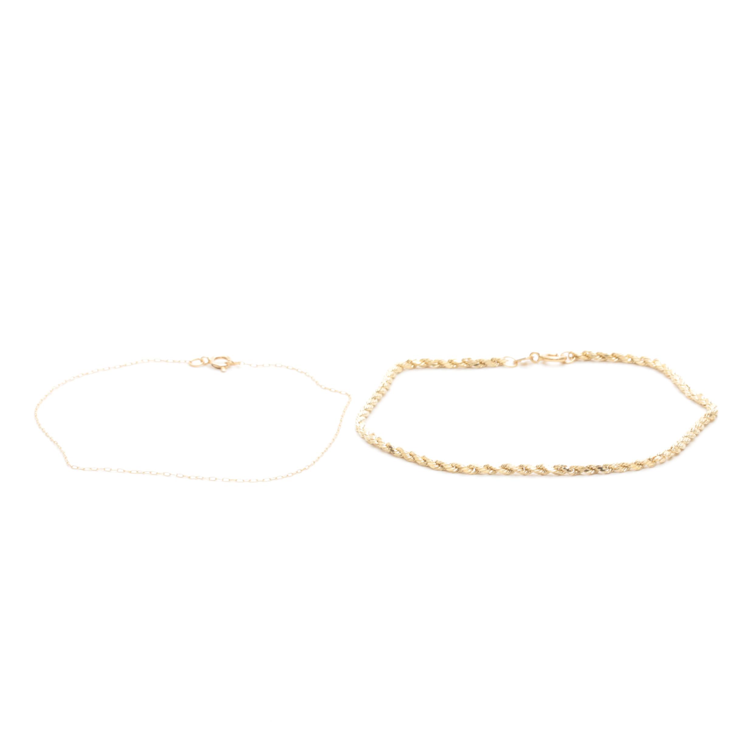 14K Yellow Gold Bracelet Selection