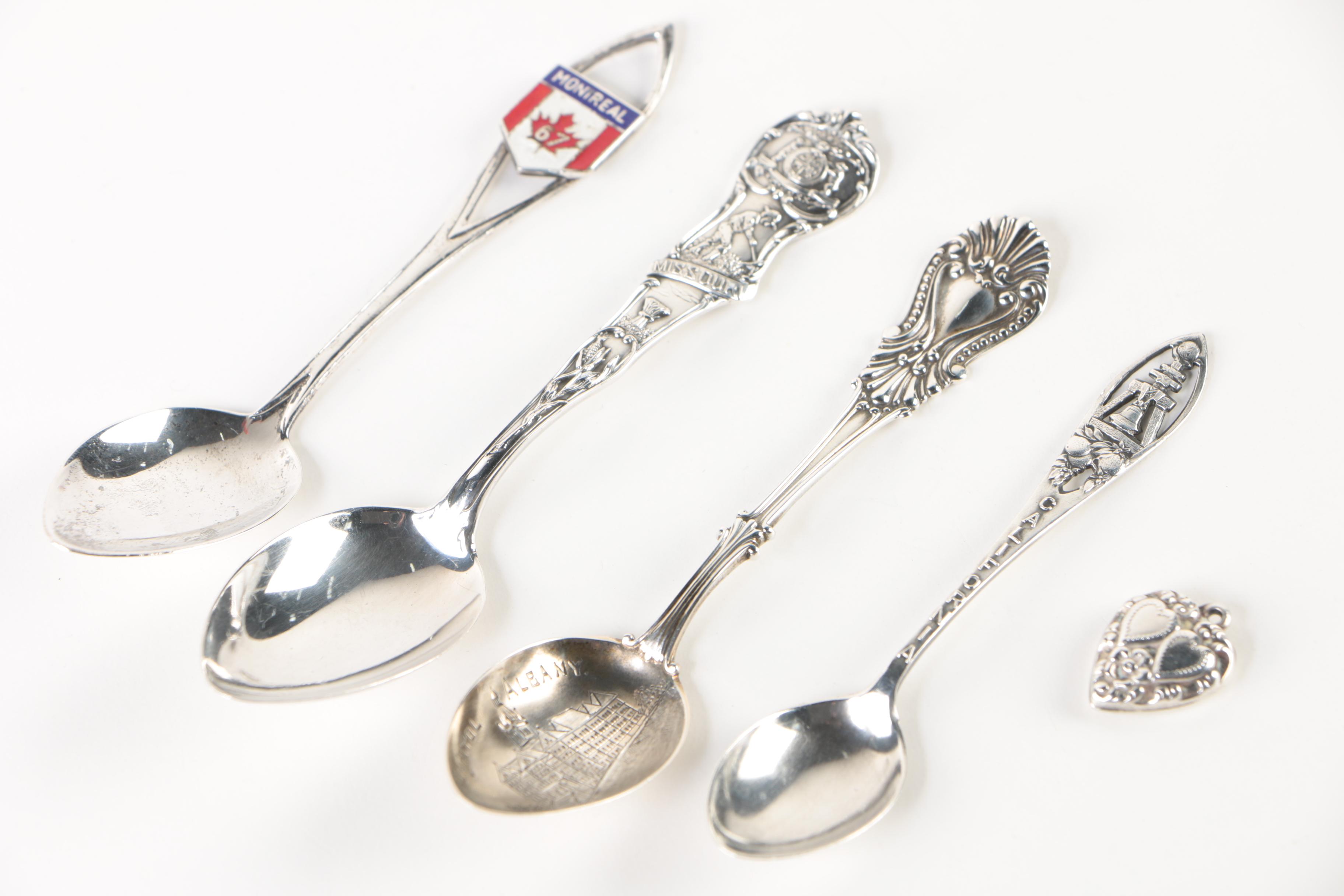 Reed & Barton Sterling Silver St. Louis Souvenir Spoon with Other Sterling Spoon