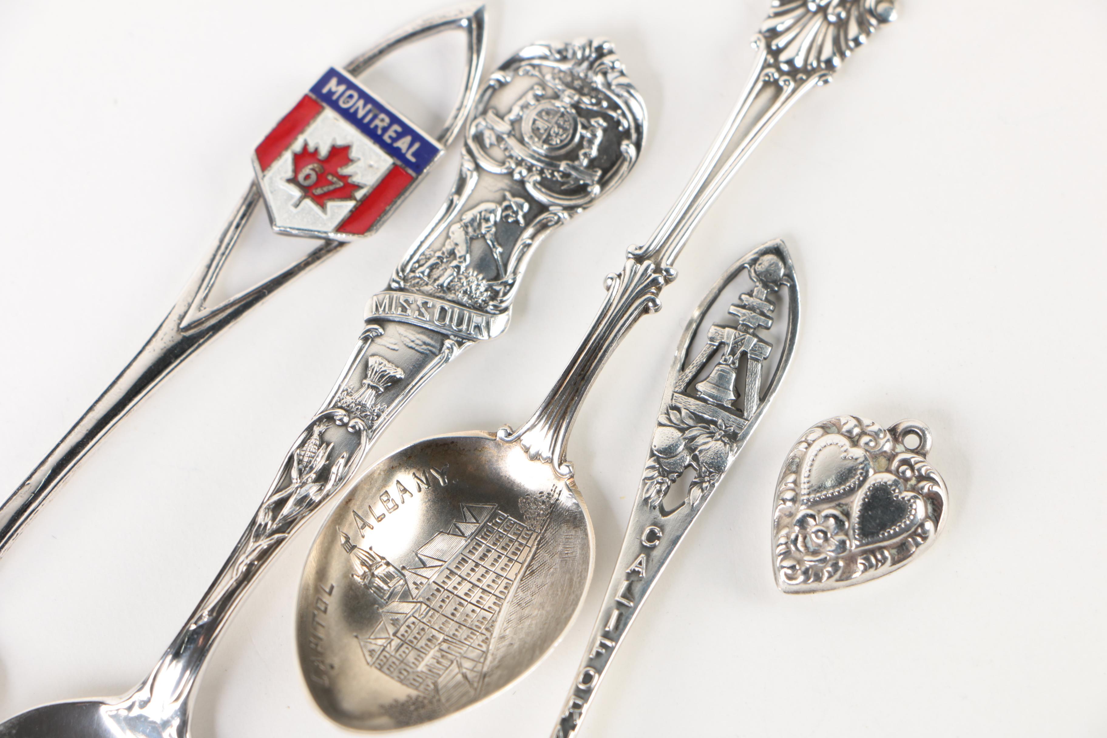 Reed & Barton Sterling Silver St. Louis Souvenir Spoon with Other Sterling Spoon