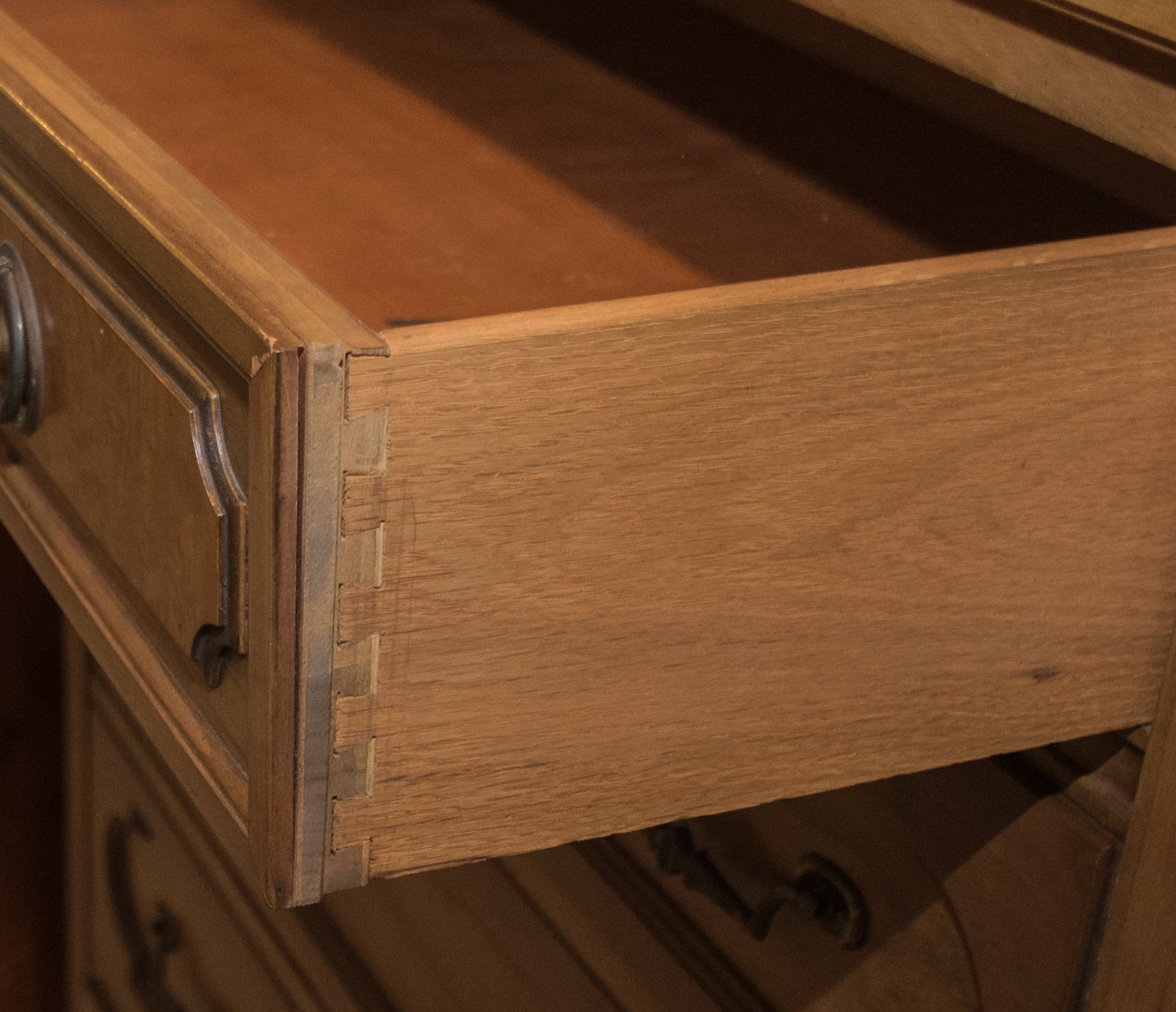 Vintage Walnut Finish Chest of Drawers