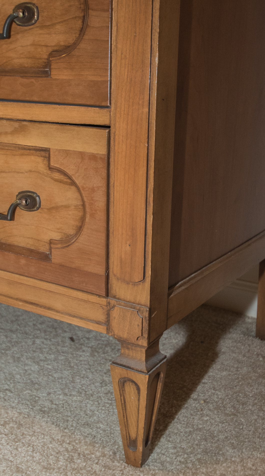 Vintage Walnut Finish Chest of Drawers