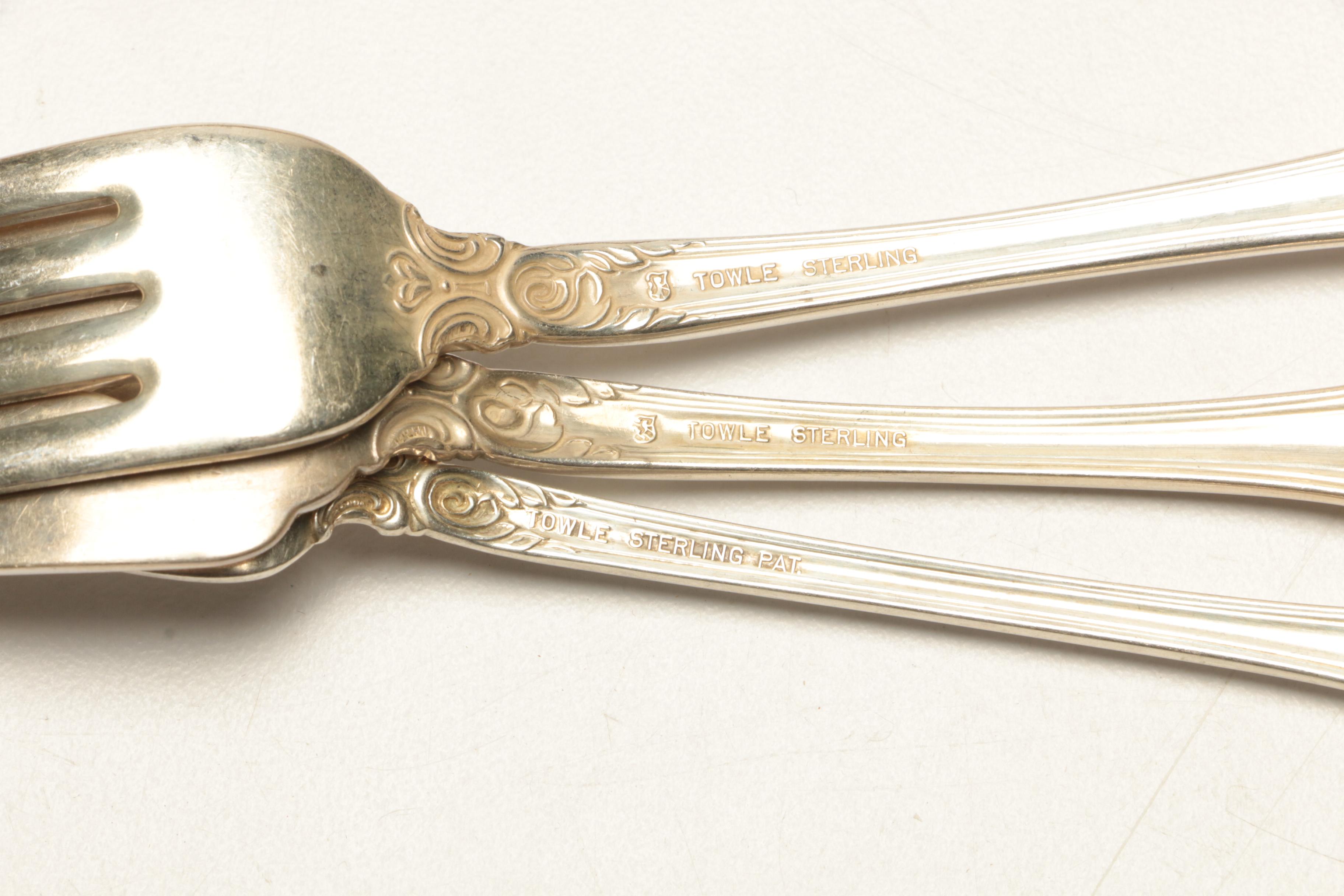 Towle "Old Master" Sterling Silver Flatware in Storage Chest