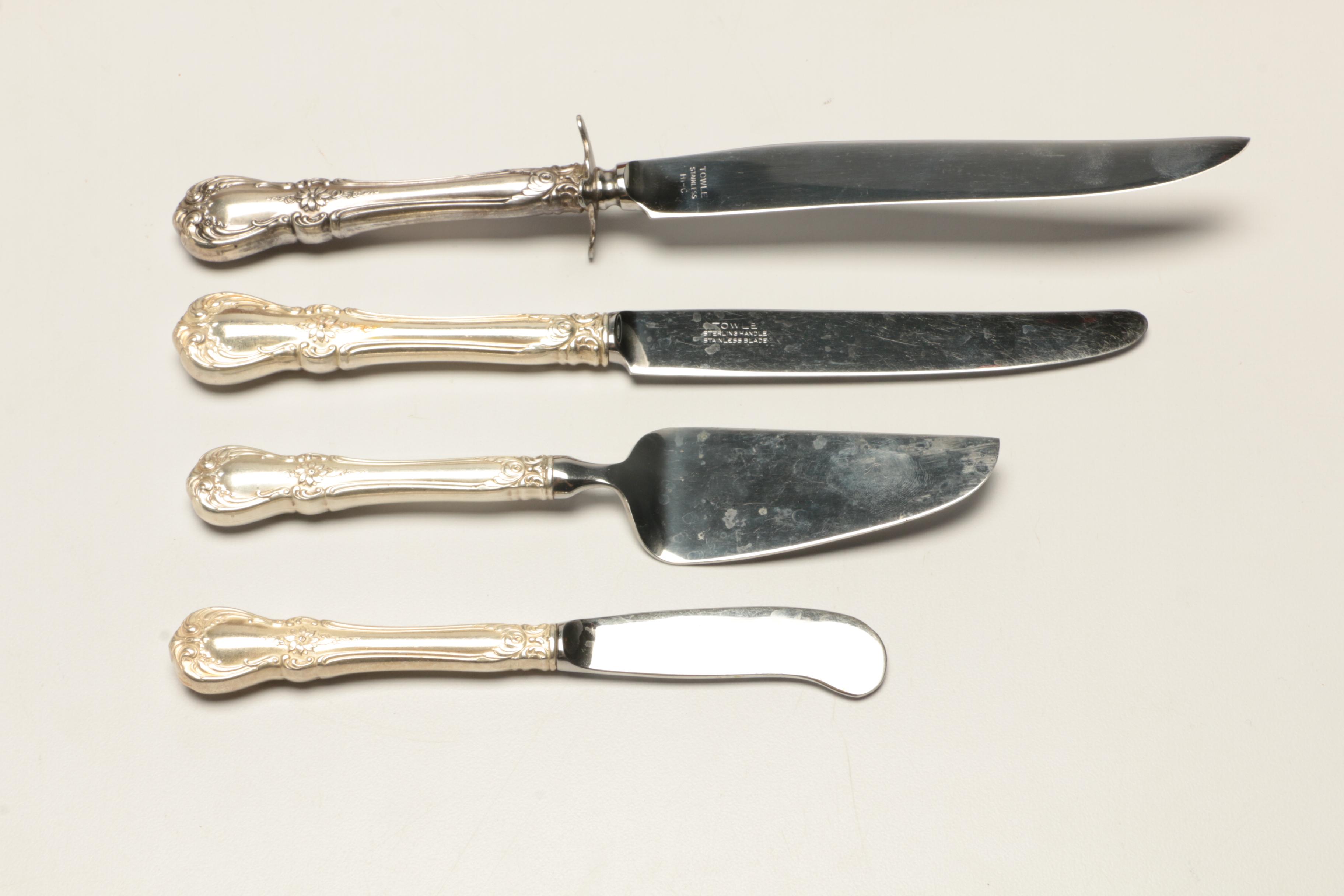 Towle "Old Master" Sterling Silver Flatware in Storage Chest