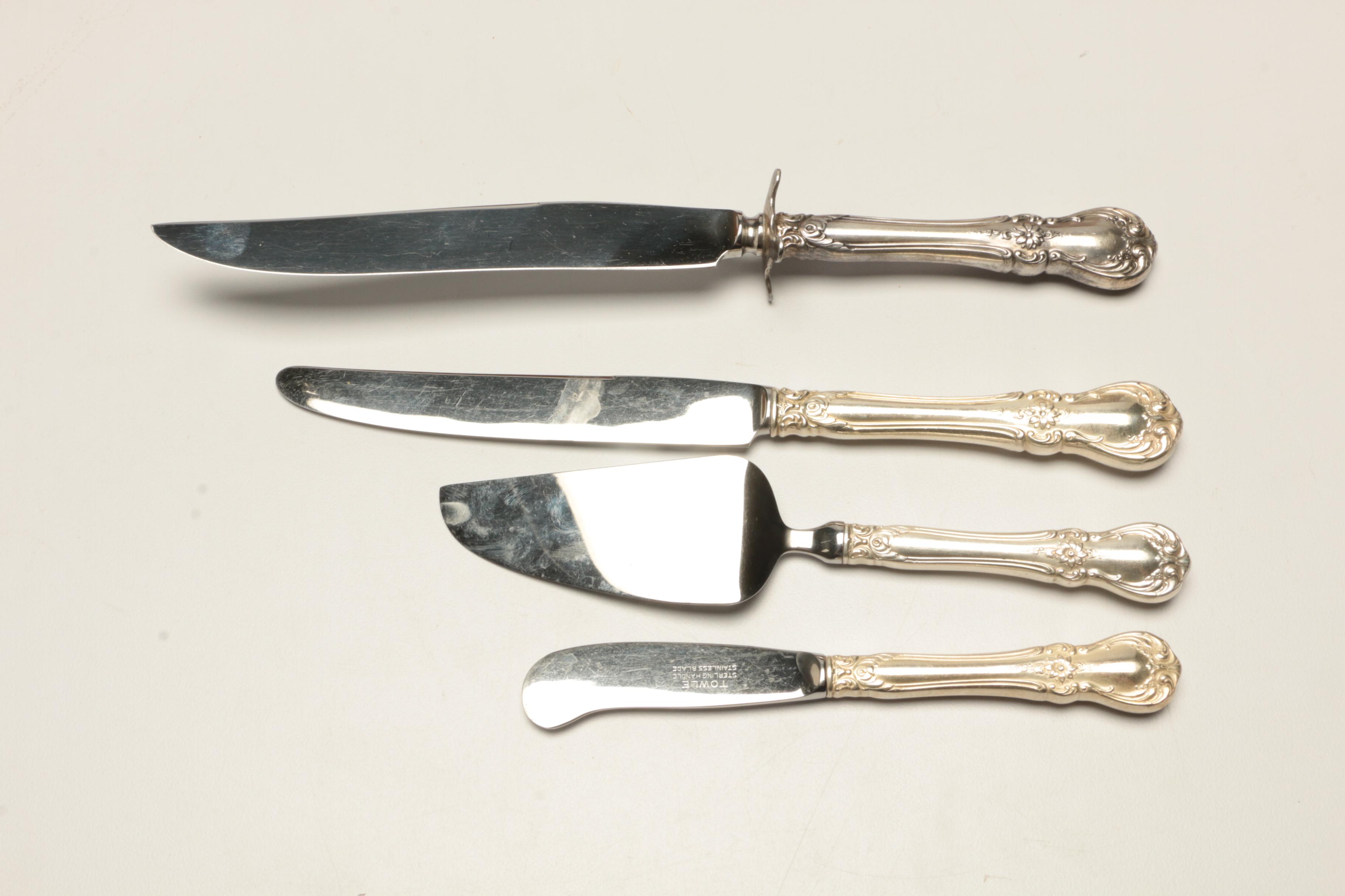 Towle "Old Master" Sterling Silver Flatware in Storage Chest