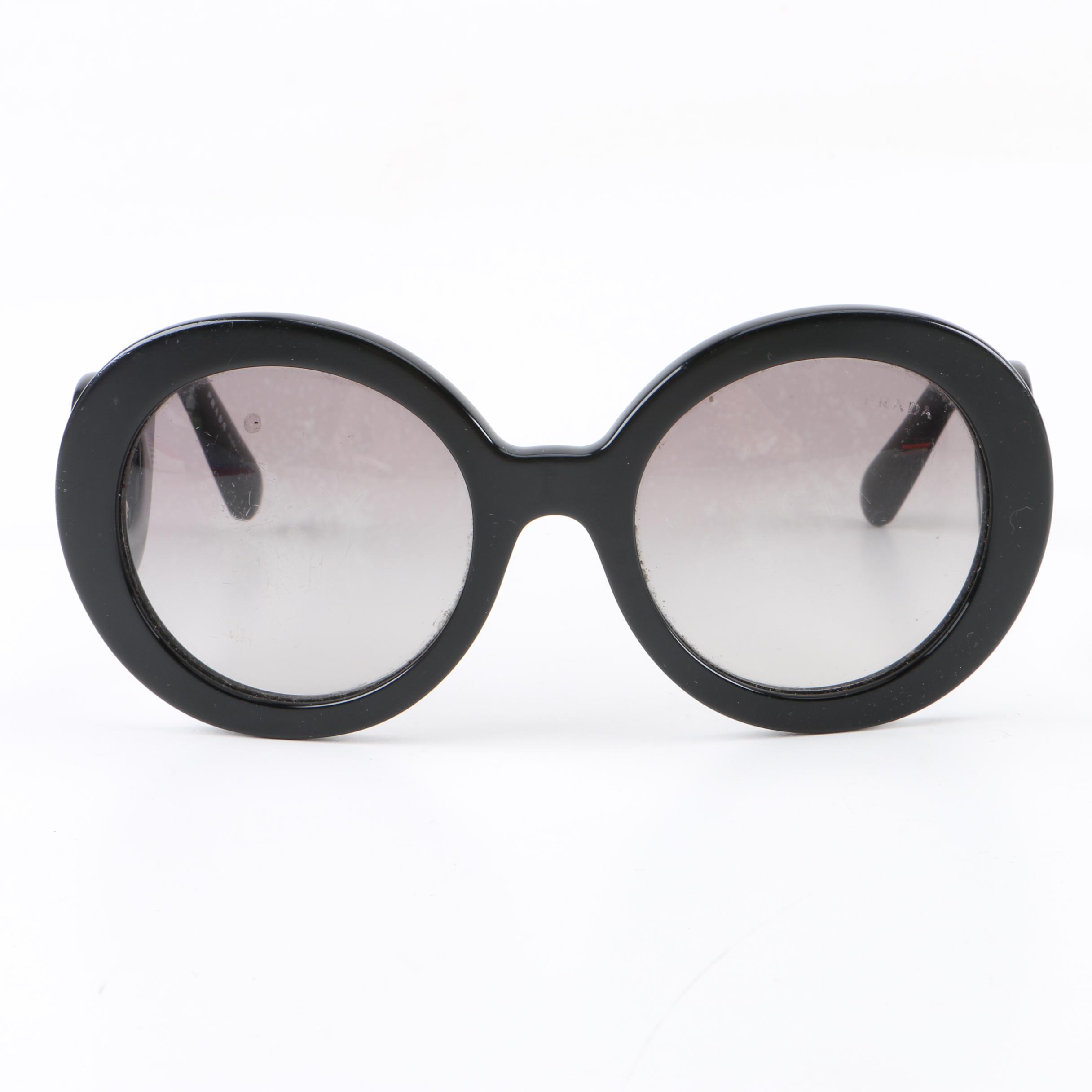 Prada Black Baroque Sunglasses with Case