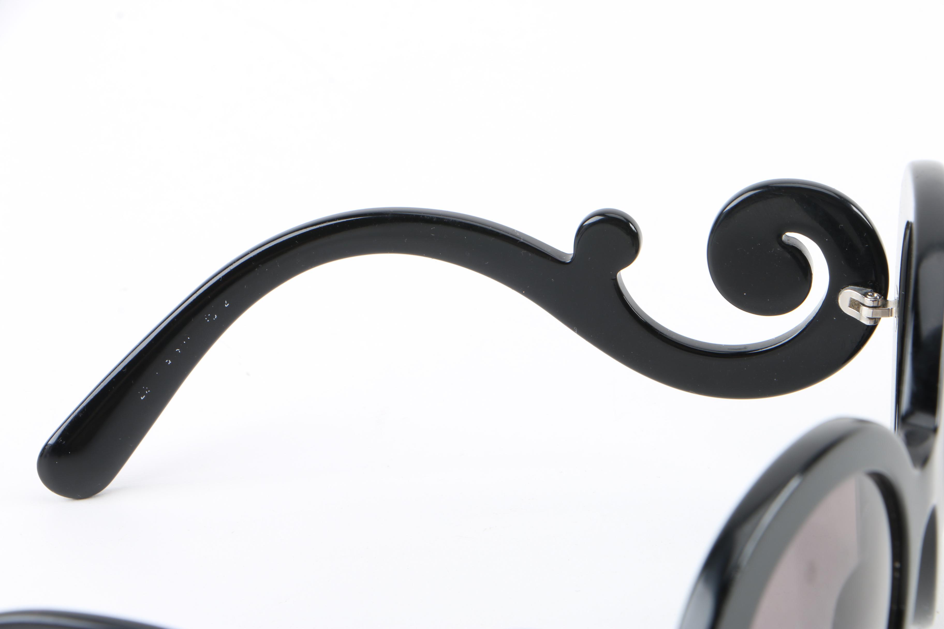 Prada Black Baroque Sunglasses with Case