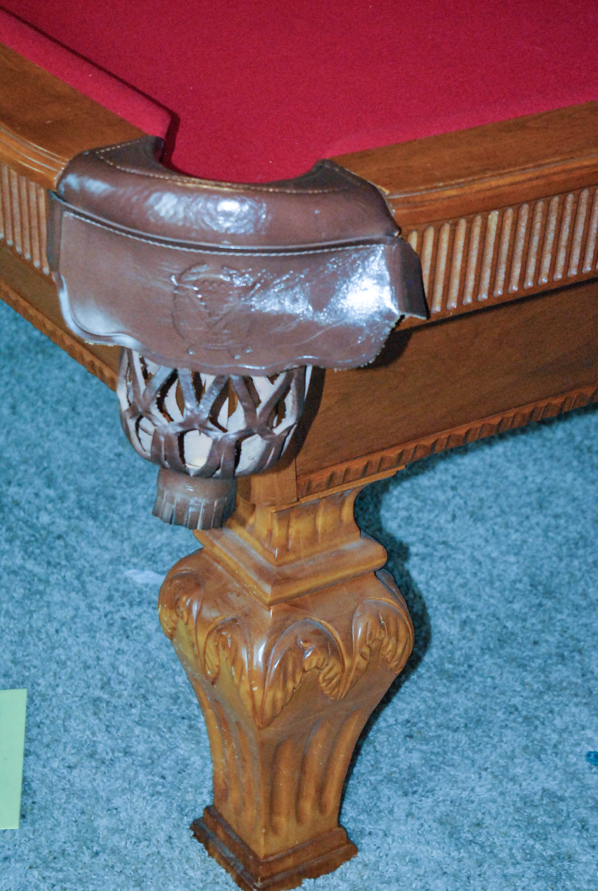 Vintage "Western Mirage" Oak Pool Table by Beach Manufacturing