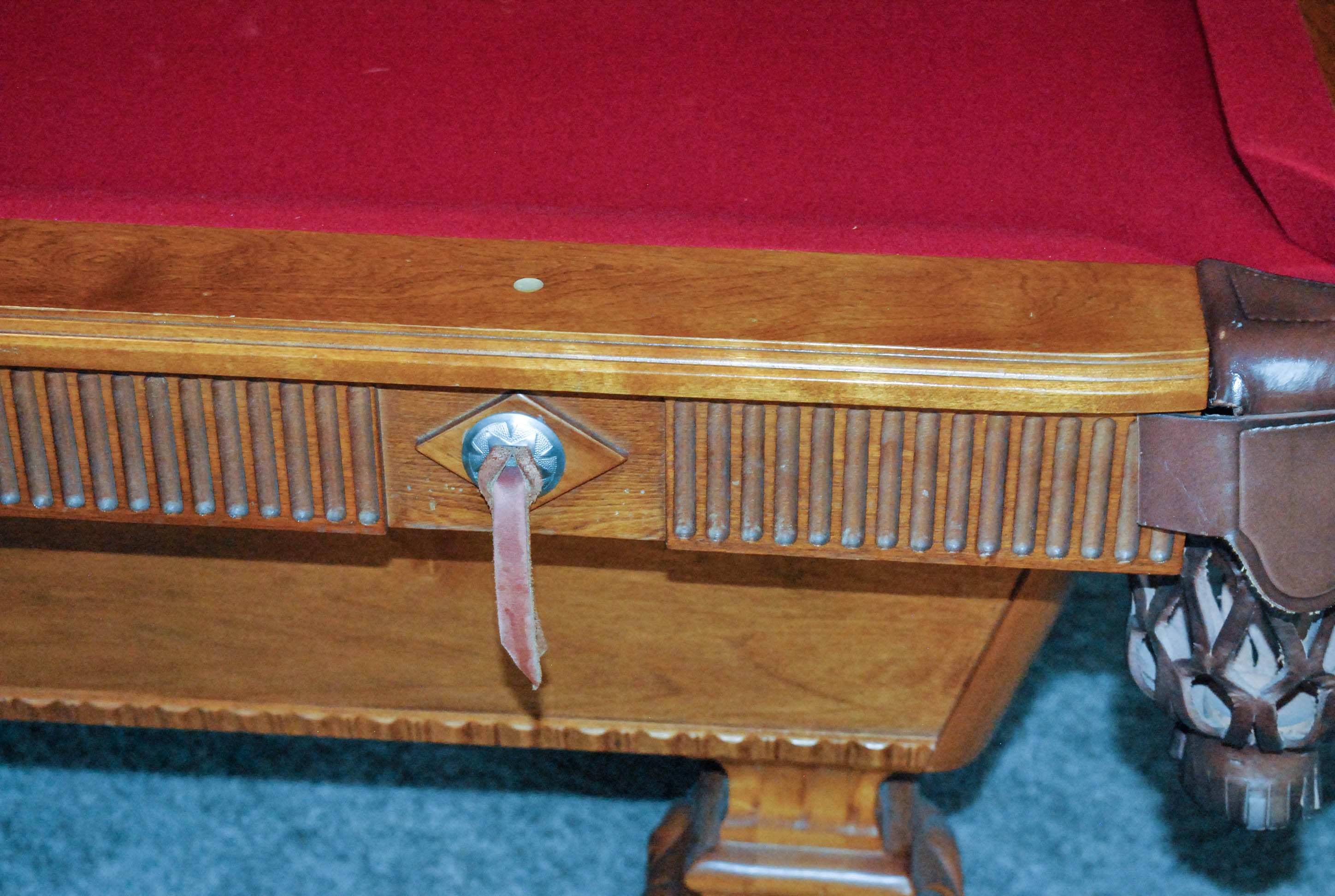 Vintage "Western Mirage" Oak Pool Table by Beach Manufacturing