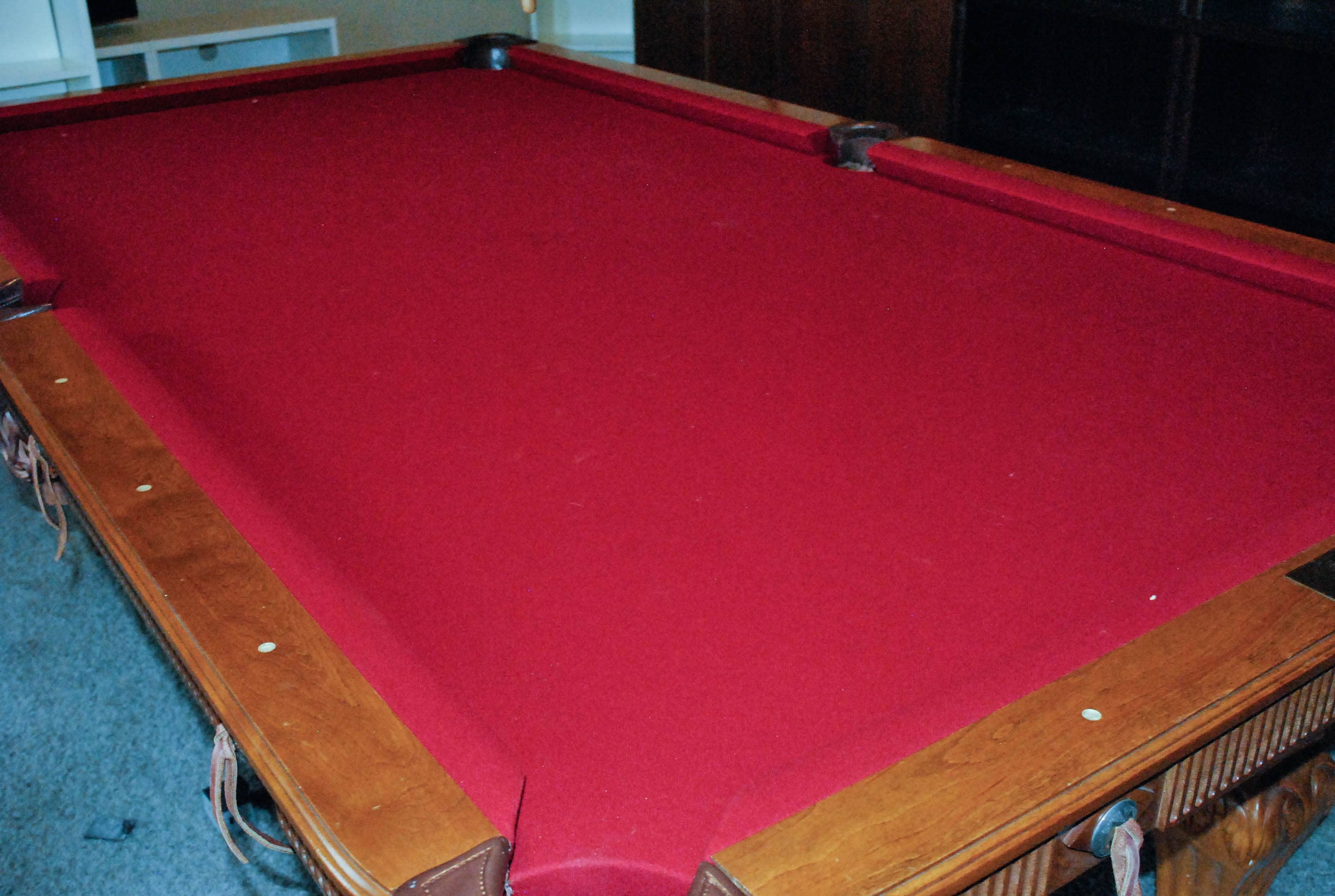 Vintage "Western Mirage" Oak Pool Table by Beach Manufacturing