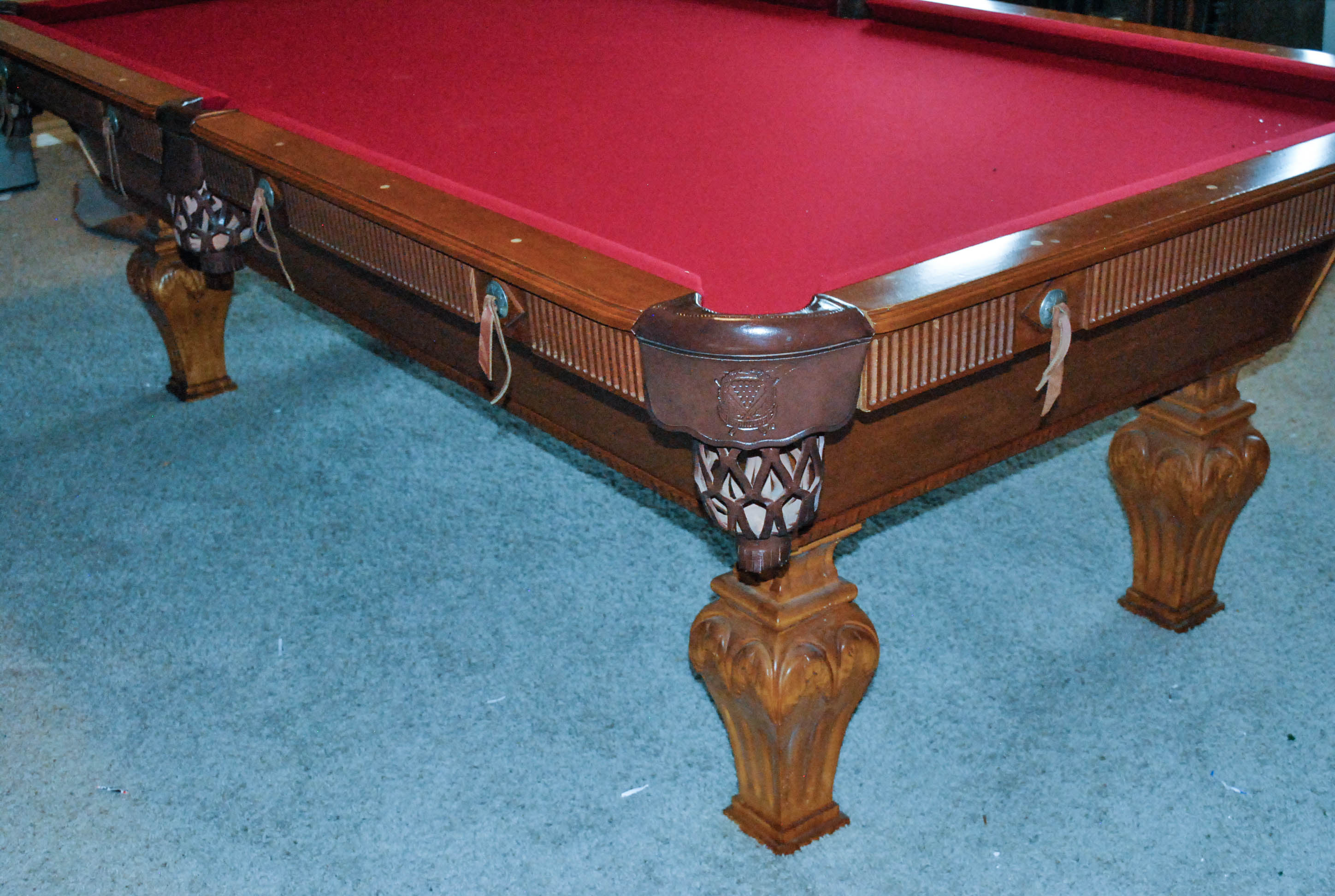 Vintage "Western Mirage" Oak Pool Table by Beach Manufacturing